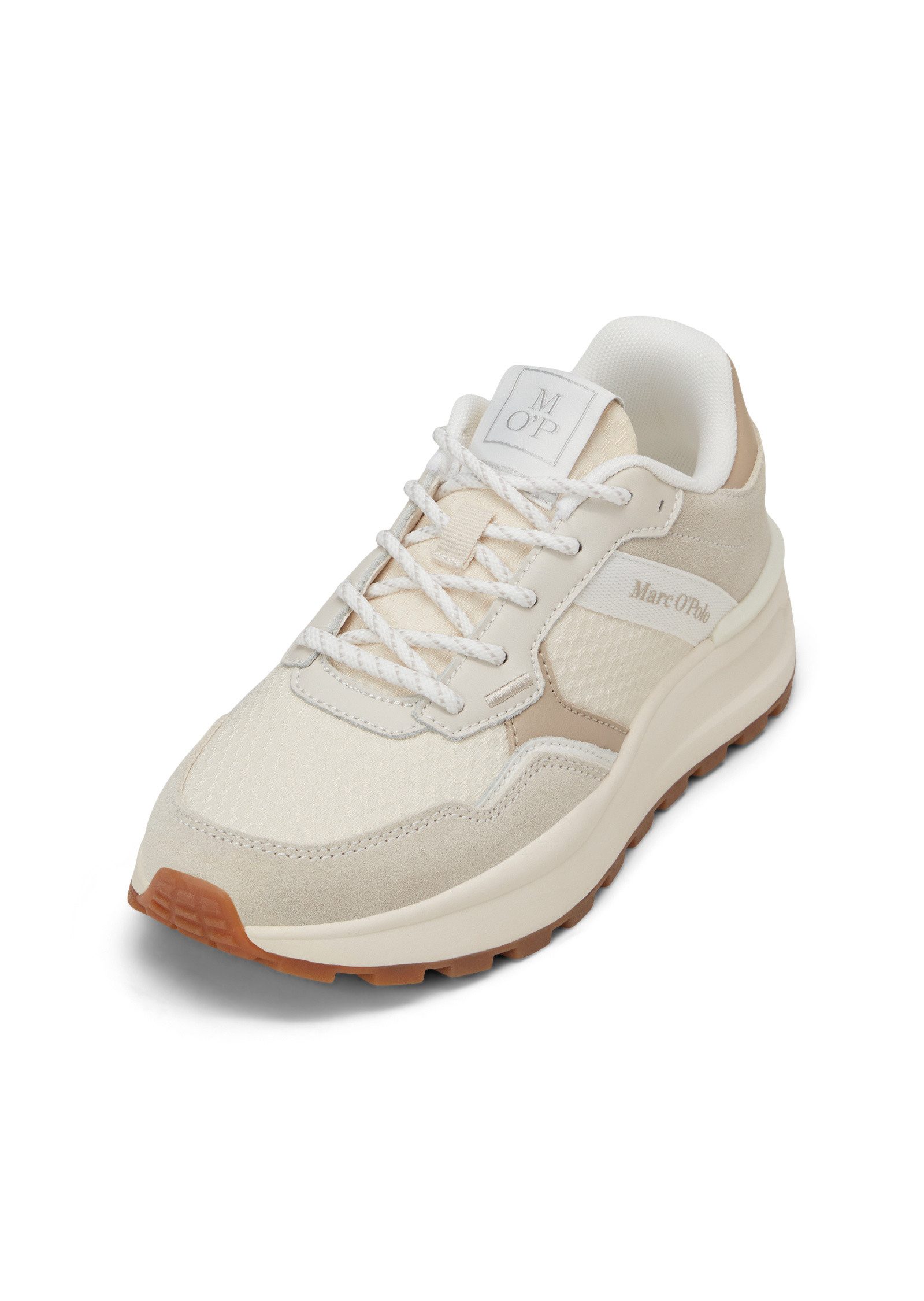 aus recyceltem Leder und Polyester Sneaker