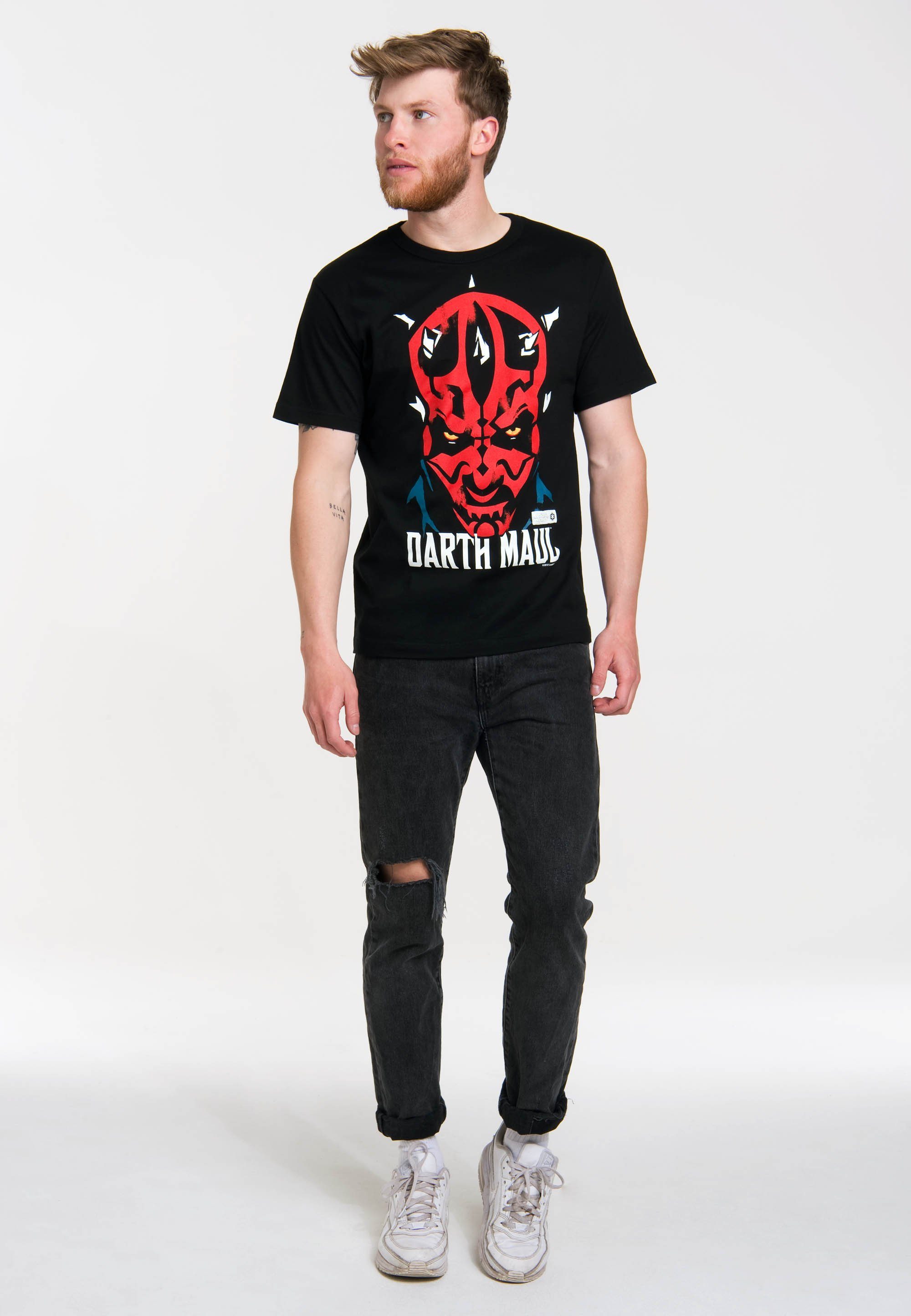 LOGOSHIRT T-Shirt Darth Maul - Krieg der Sterne mit Star Wars-Print