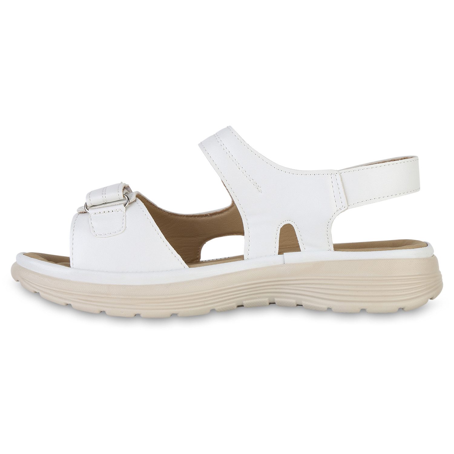 VAN HILL 841626 Sandale Damen Komfort Sandalen Bequeme Cut-outs Profil-Sohl günstig online kaufen