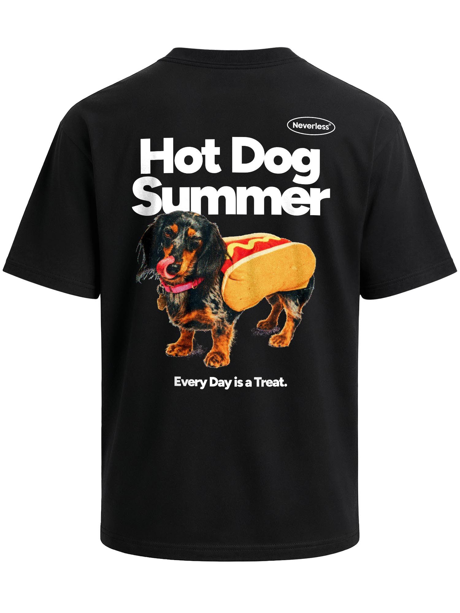Neverless Oversize-Shirt Herren T-Shirt - Design Hot Dog Summer - Relaxed Fit Printshirt mit Print