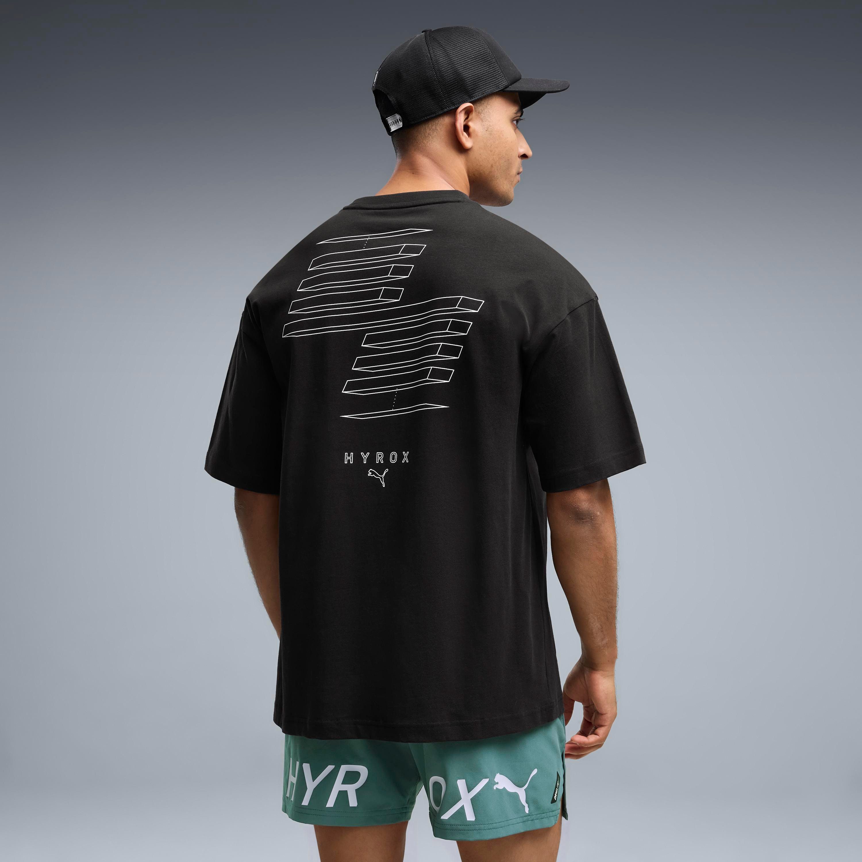 PUMA Trainingsshirt M X HYROX LIFESTYLE TEE regular fit, Kurzarm, Rundhalsausschnitt, für Fitness-Workout – Bild 2 von 5