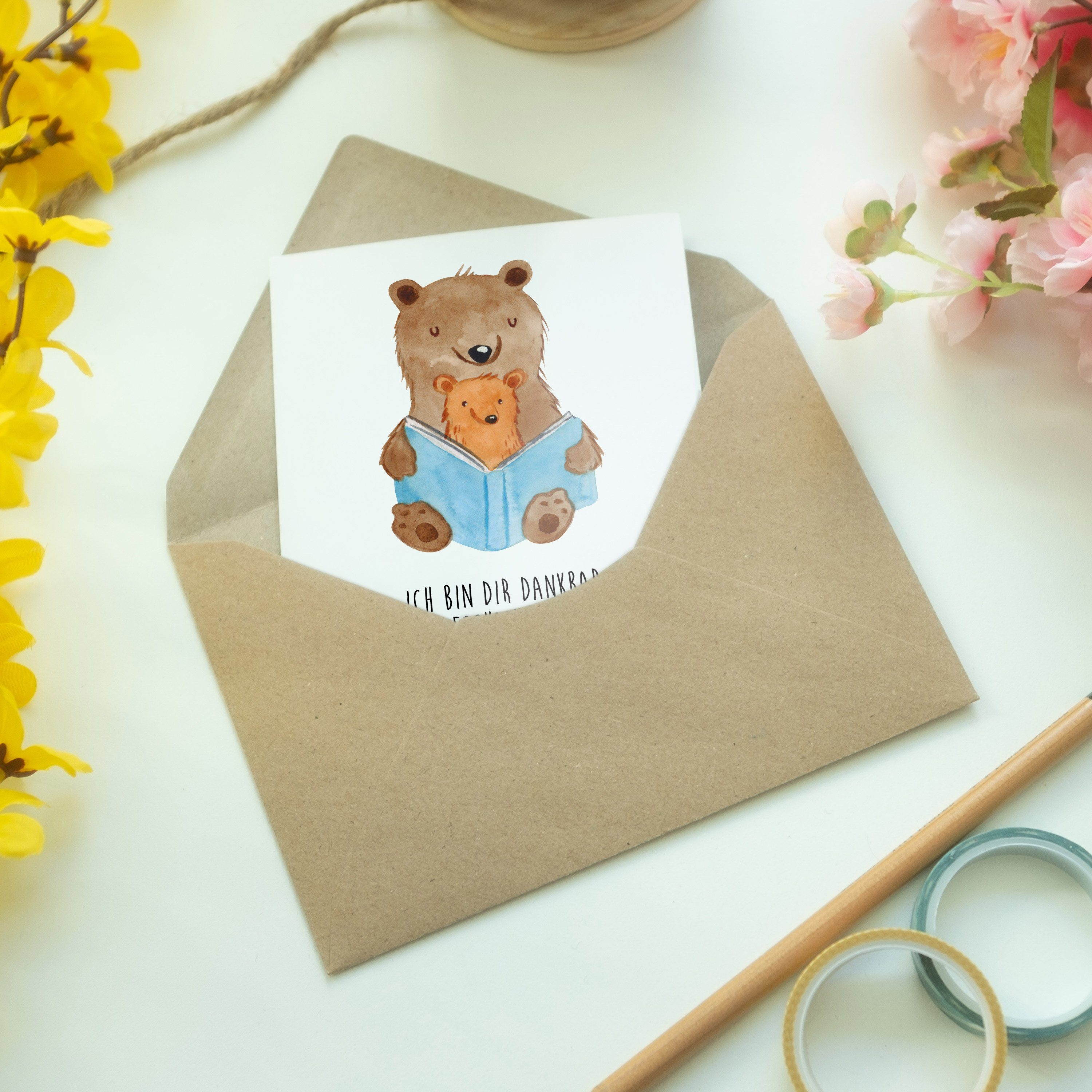 Oma Panda Karte, & Grußkarte Geschenk, Geschichten - Mrs. Weiß Buch Hochzeitskarte, Mr. - Bären