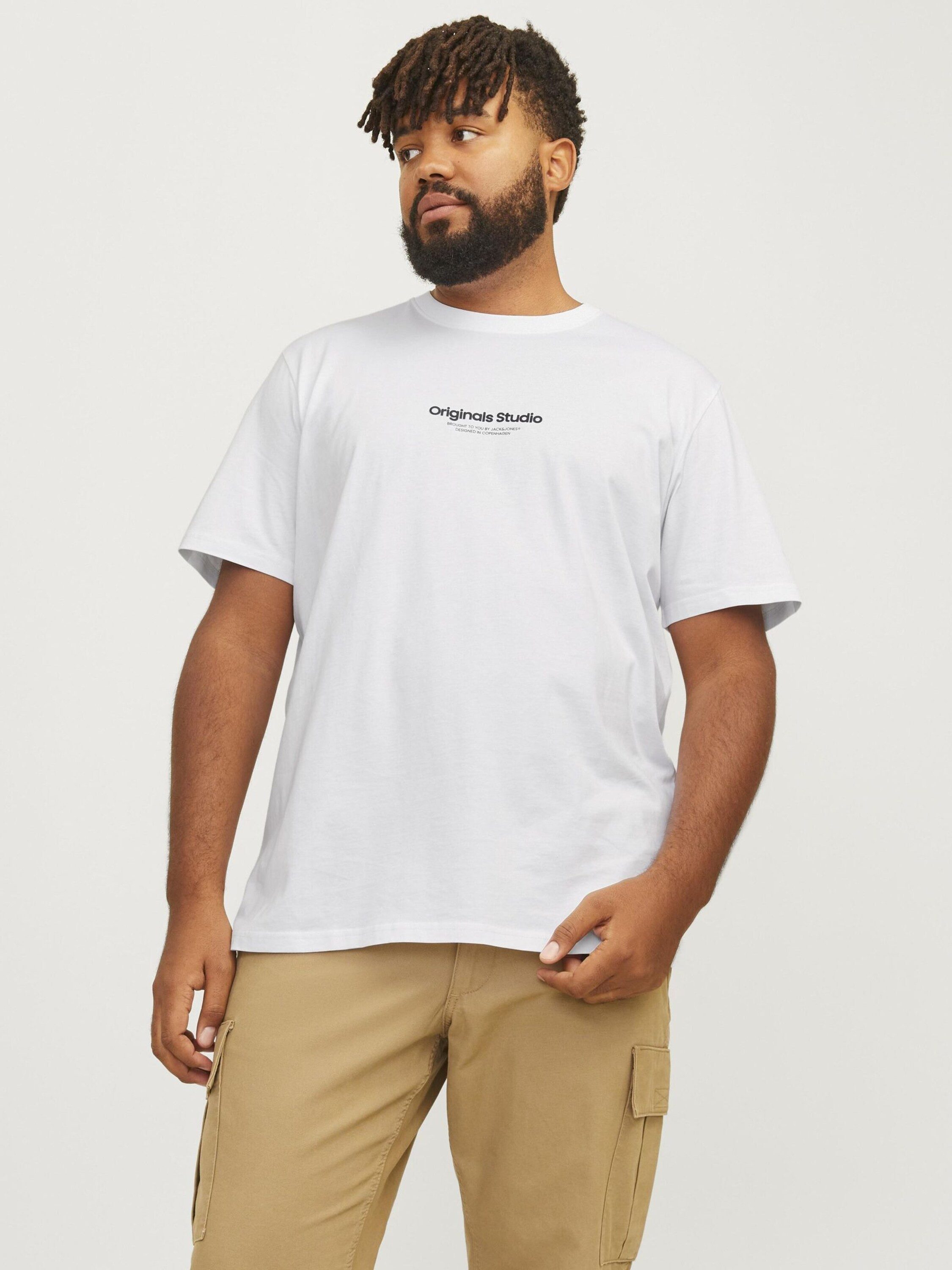 Jack&Jones T-Shirt mit Label-Print Farbe waldgrün Größe: 6XL günstig online kaufen