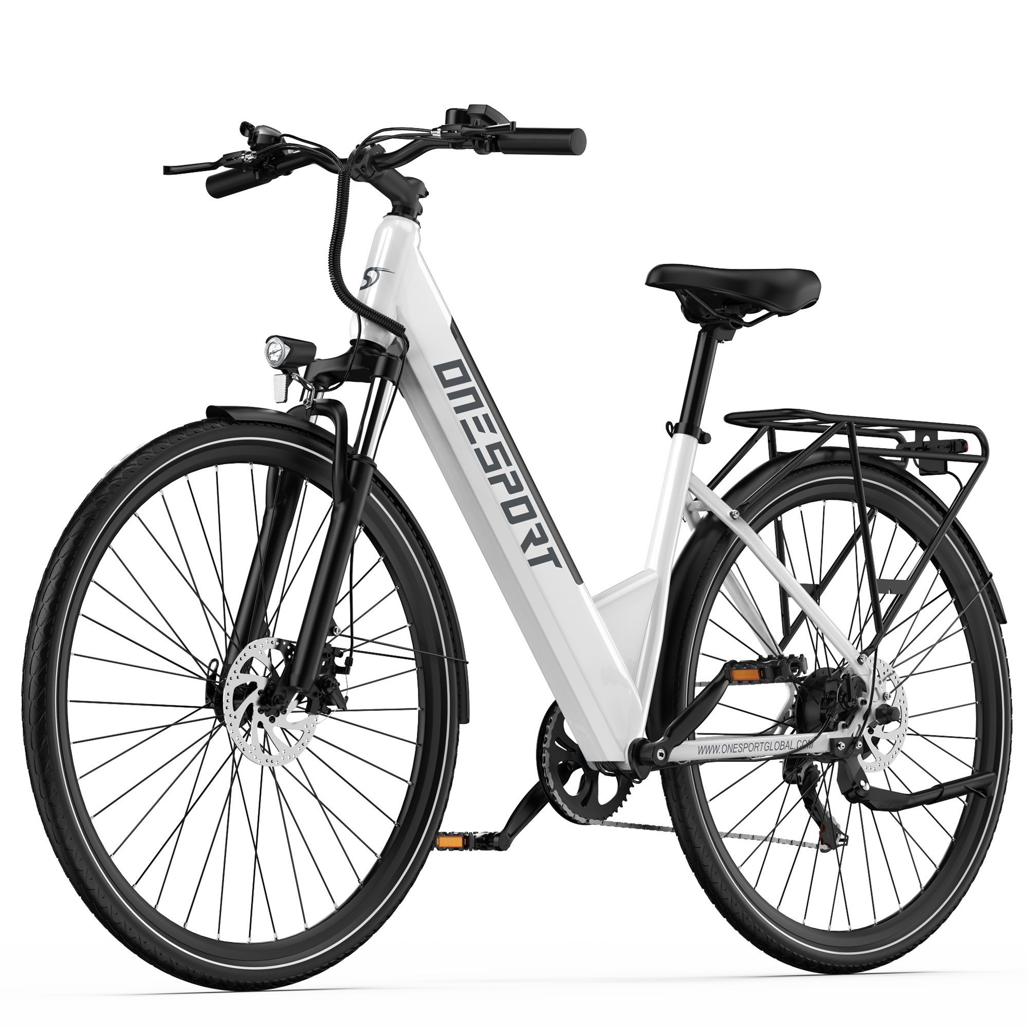 Onesport E-Bike Cityrad OT12 e bike für herren u.damen 468Wh 13AH 36V 250W 28 zoll, Kettenschaltung, Heckmotor, 468 Wh, E-Citybike mit 468Wh abnehmbarer Akku, 250W 36V