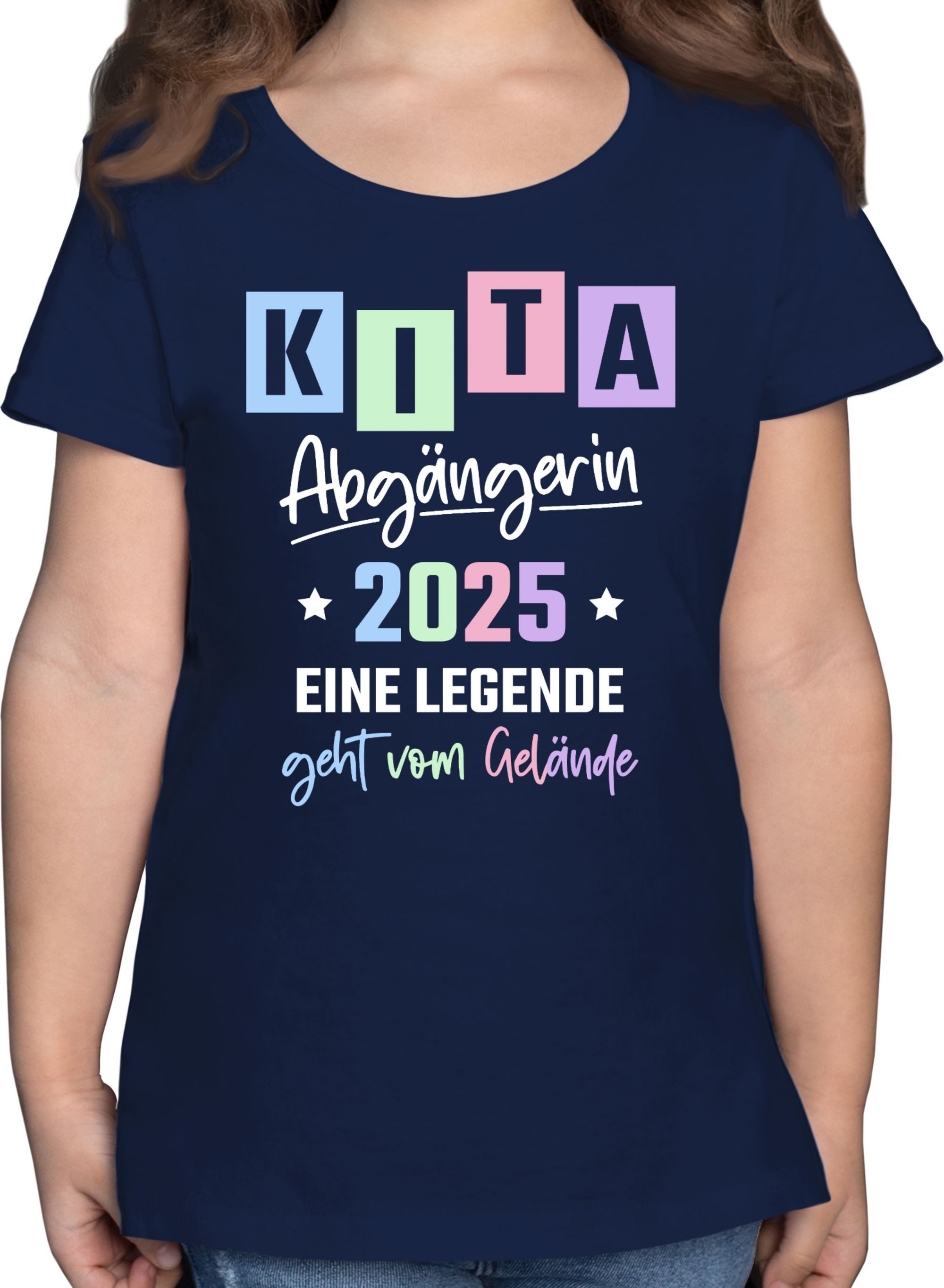 Shirtracer T-Shirt Kita Abgängerin 2025 - Legende Gelände Einschulung Mädchen