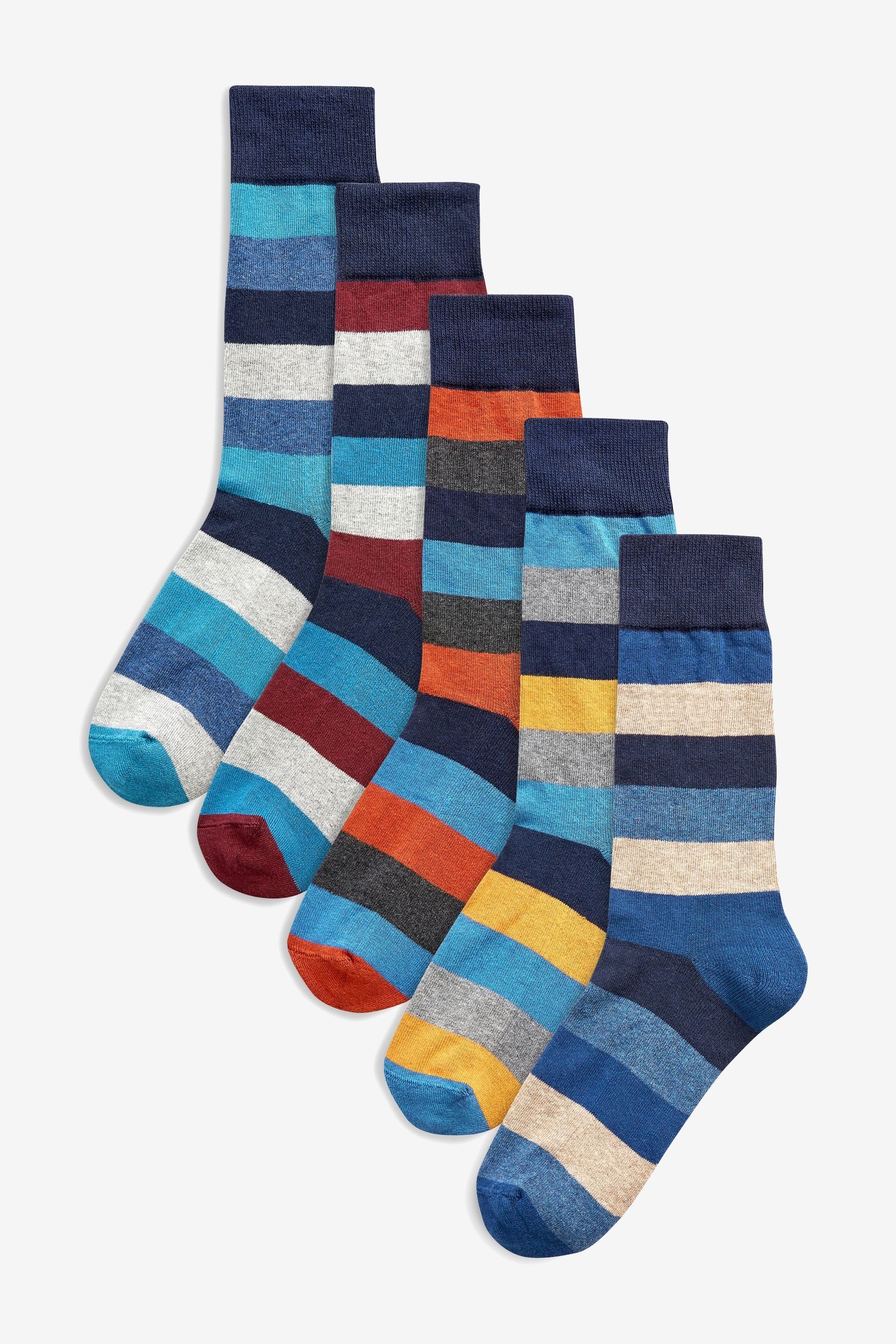 Next Kurzsocken 5er-Pack Socken mit Sohle (5-Paar) gepolsterter Stripe