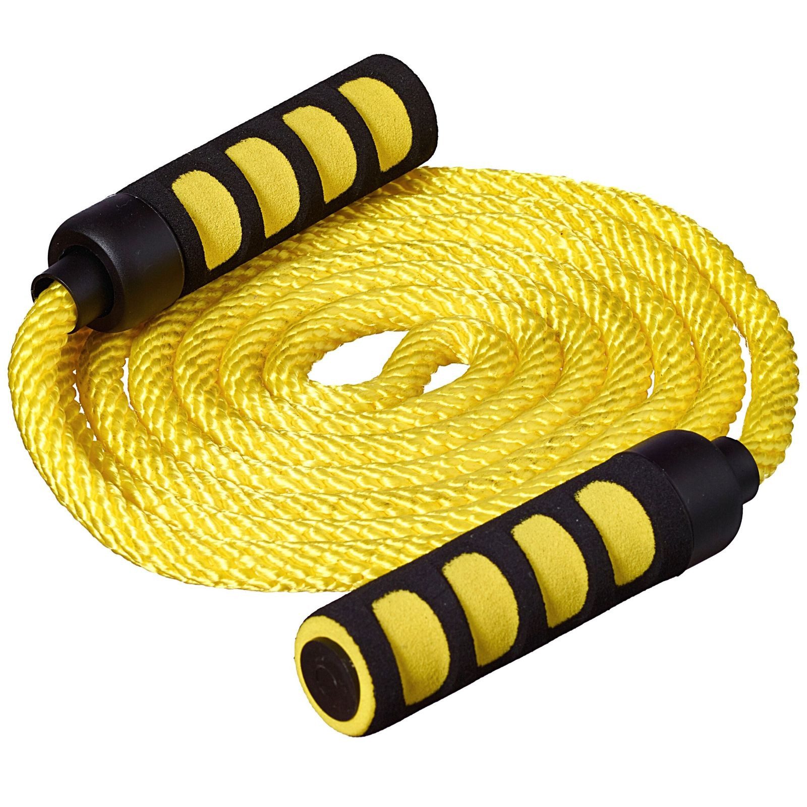 Best Sporting Springseil Springseil mit Softgriffen I Länge 400 cm I Farbe Gelb, Schwungseil für mehrere Springer