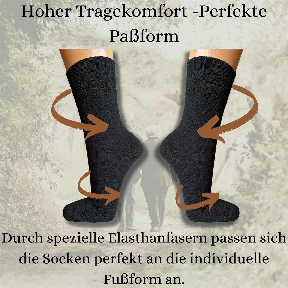 bentini Basicsocken Spruchsocken mit lustigem 1-Paar) (Paar, Rentenspruch anthrazitmelange