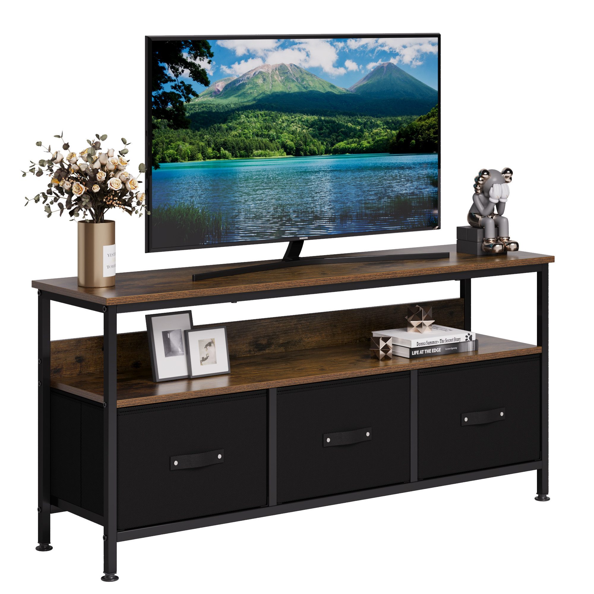 GarveeMore TV-Schrank Lowboard Fernsehtisch Fernsehschrank für Fernseher bi günstig online kaufen