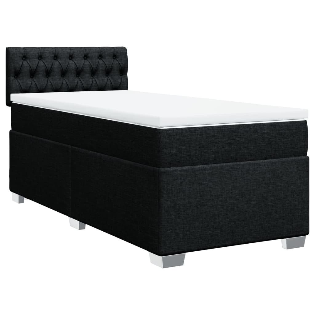 vidaXL Bett Boxspringbett mit Matratze Schwarz günstig online kaufen