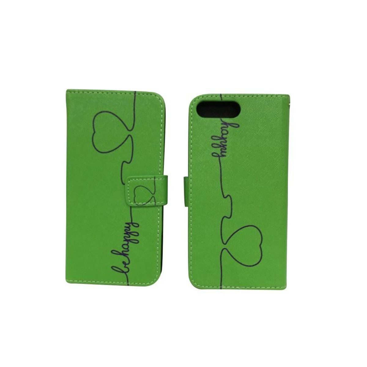 König Design Handyhülle Apple iPhone 8 Plus, Apple iPhone 8 Plus Handyhülle Bookcover Grün
