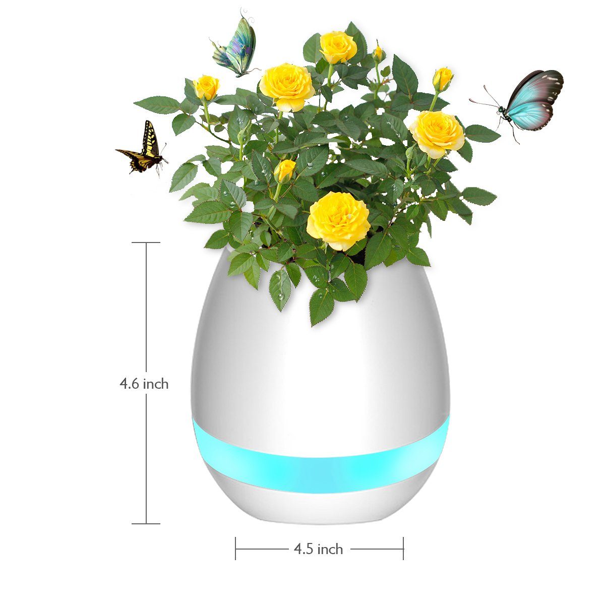7 Bluetooth-Lautsprecher (Blumentopf, Nachtlicht) Lichtmodi, Insma mit