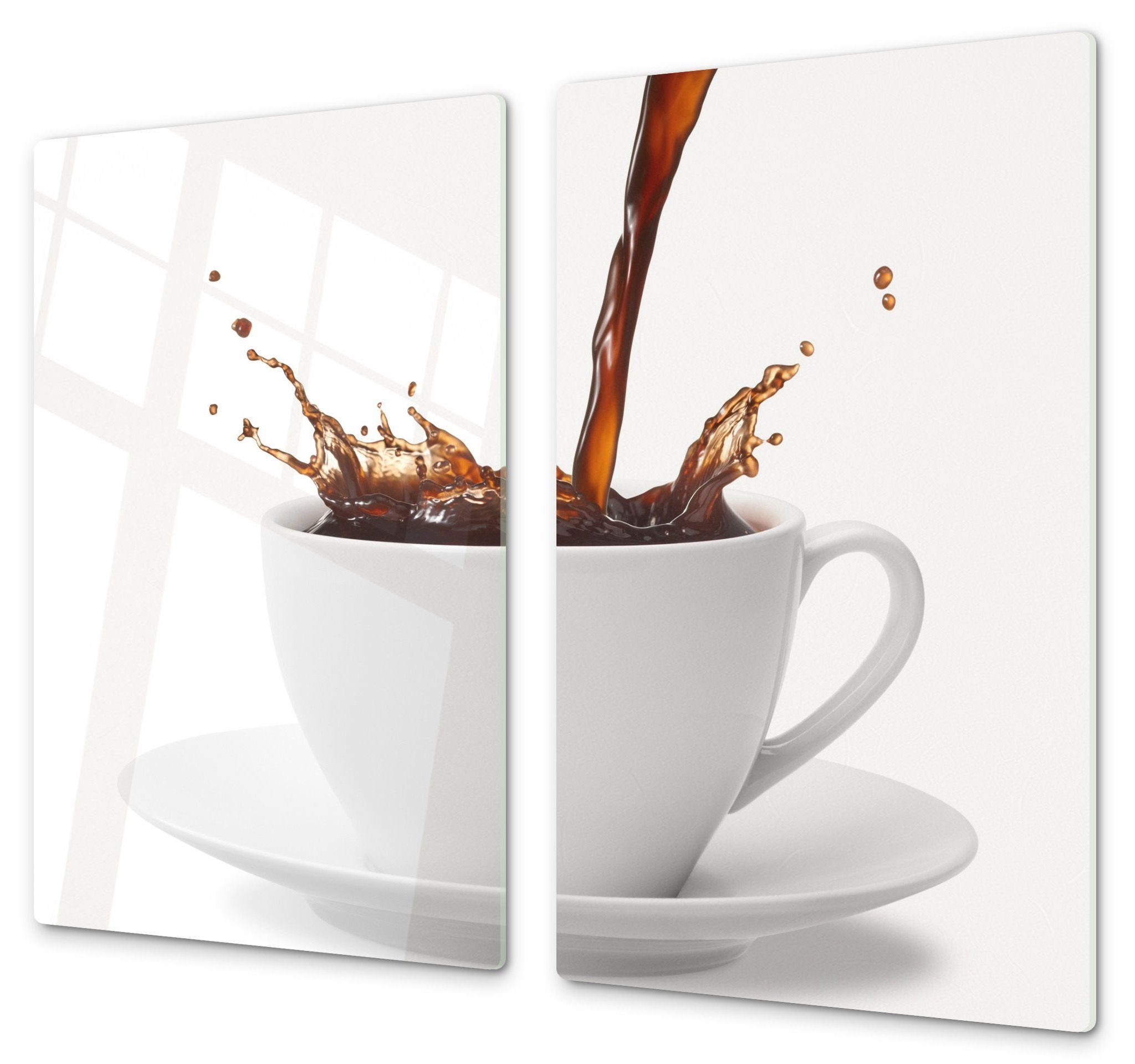 Abdeckplatten   Herdabdeckplatten Glaskeramik-Kochfeld  Kaffee 