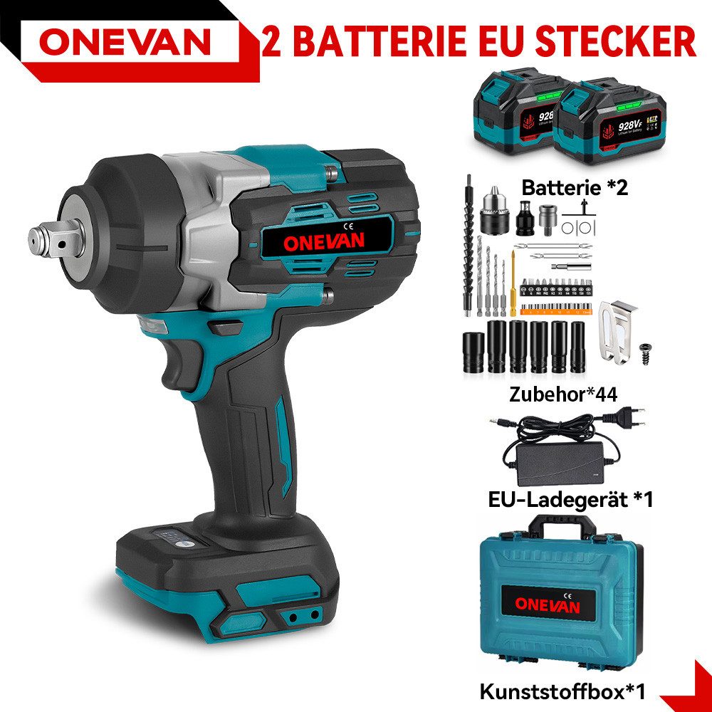 ONEVAN Akku-Schlagschrauber 2800Nm 1/2 Zoll Bürstenloser günstig online kaufen