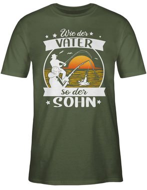Shirtracer T-Shirt Wie der Vater so der Sohn - Angeln - weiß/orange Angler Geschenke