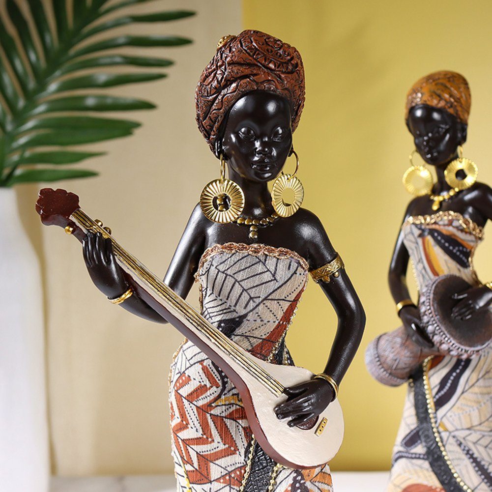 Kunstharz Dekoobjekt Ornamente Statue HAMÖWO Kunst Dekor Afrikanische für Deko Heimbüro
