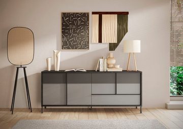 INOSIGN Sideboard Everest Breite 206 cm, Kommode mit 4 Türen u. 1 Schubkasten, Anrichte, Soft/Self Closing, Korpus 22 mm