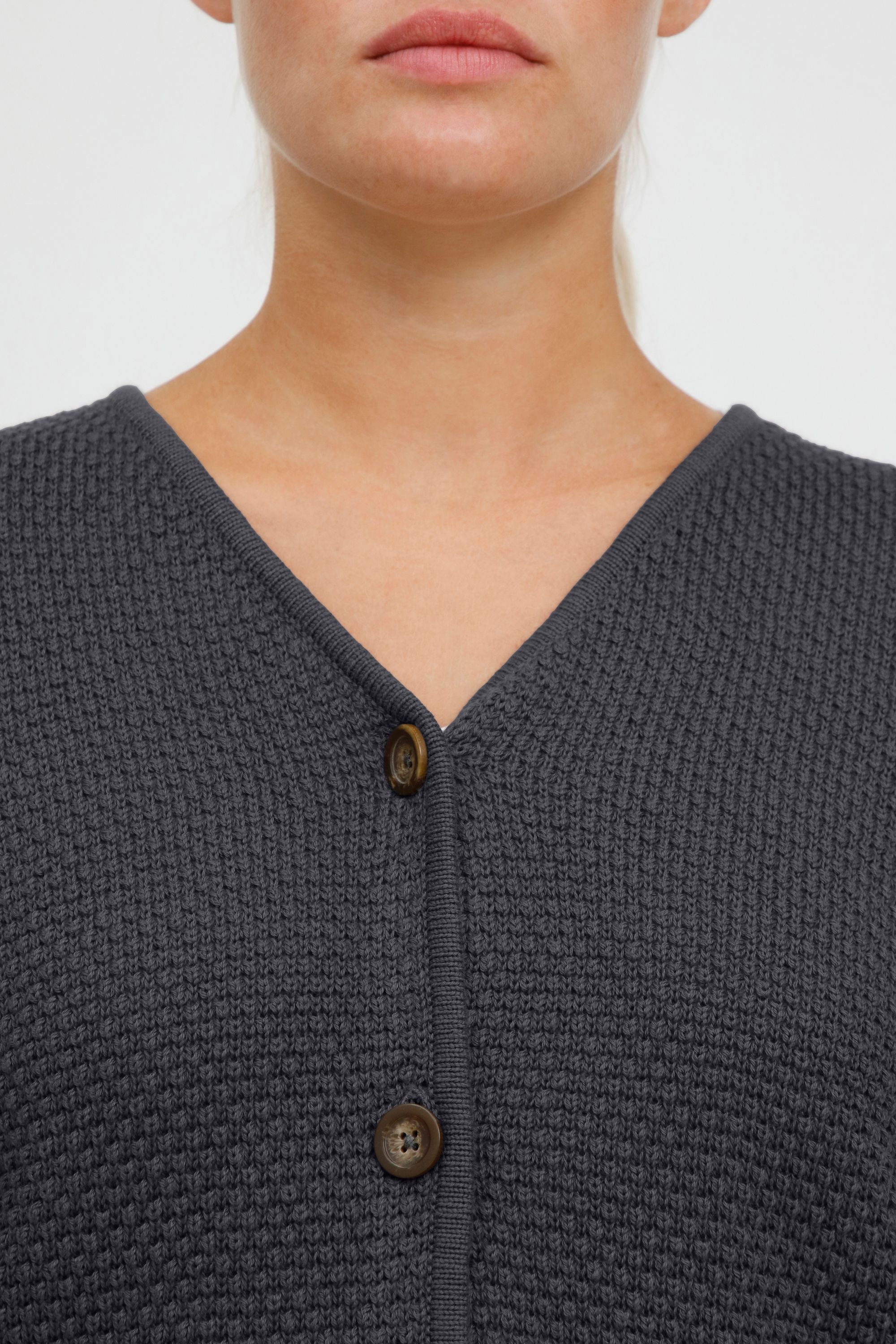 OXMO Cardigan OXHelga Damen Feinstrick Cardigan/Strickjacke