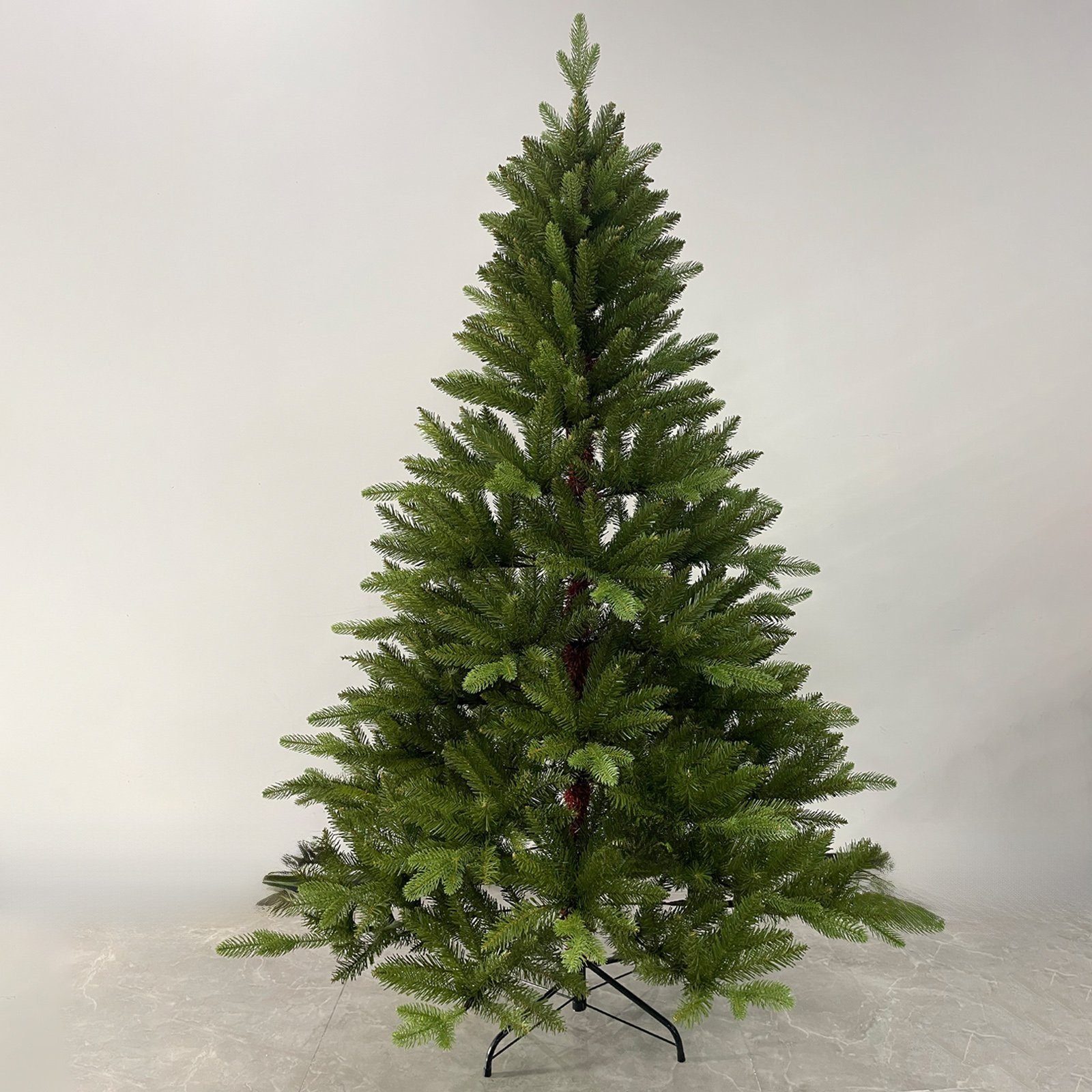 TAB Künstlicher Weihnachtsbaum Christbaum aus PE+PVC beste Qualität, 180cm Tannenbaum für Indoor& Outdoor, Edeltanne mit 1000 Zweige