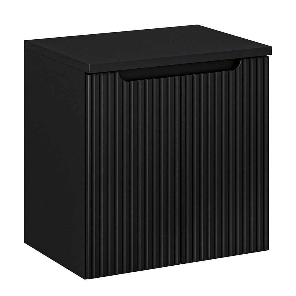 Lomadox Waschtischplatte NEWPORT-56-BLACK, 60cm, in schwarz