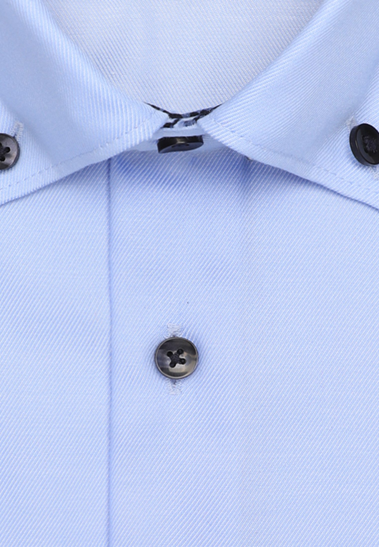 seidensticker Businesshemd Schwarze Rose Regular 1/1 Button-Down-Kragen Uni