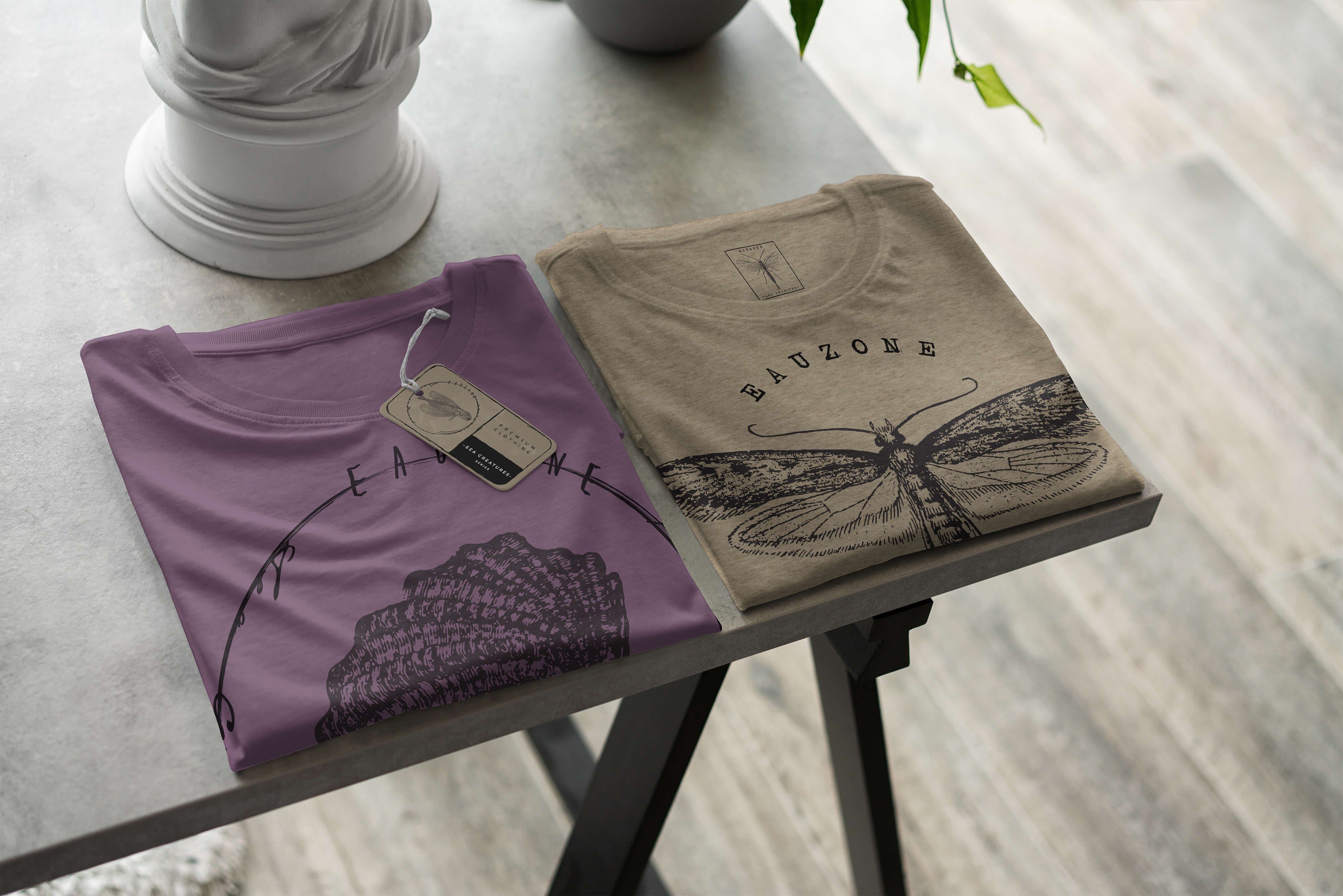 Sinus Art Creatures, Sea Serie: Fische und / Schnitt Tiefsee Sea T-Shirt 067 T-Shirt sportlicher Shiraz Struktur - feine