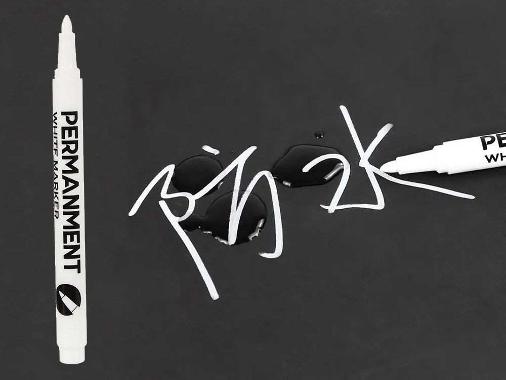 VERK GROUP Permanentmarker Weißer Permanentmarker 1 mm Reifen Marker wasserfest, (1-tlg), Weiße Permanenttinte, Wasserfest nach dem Trocknen
