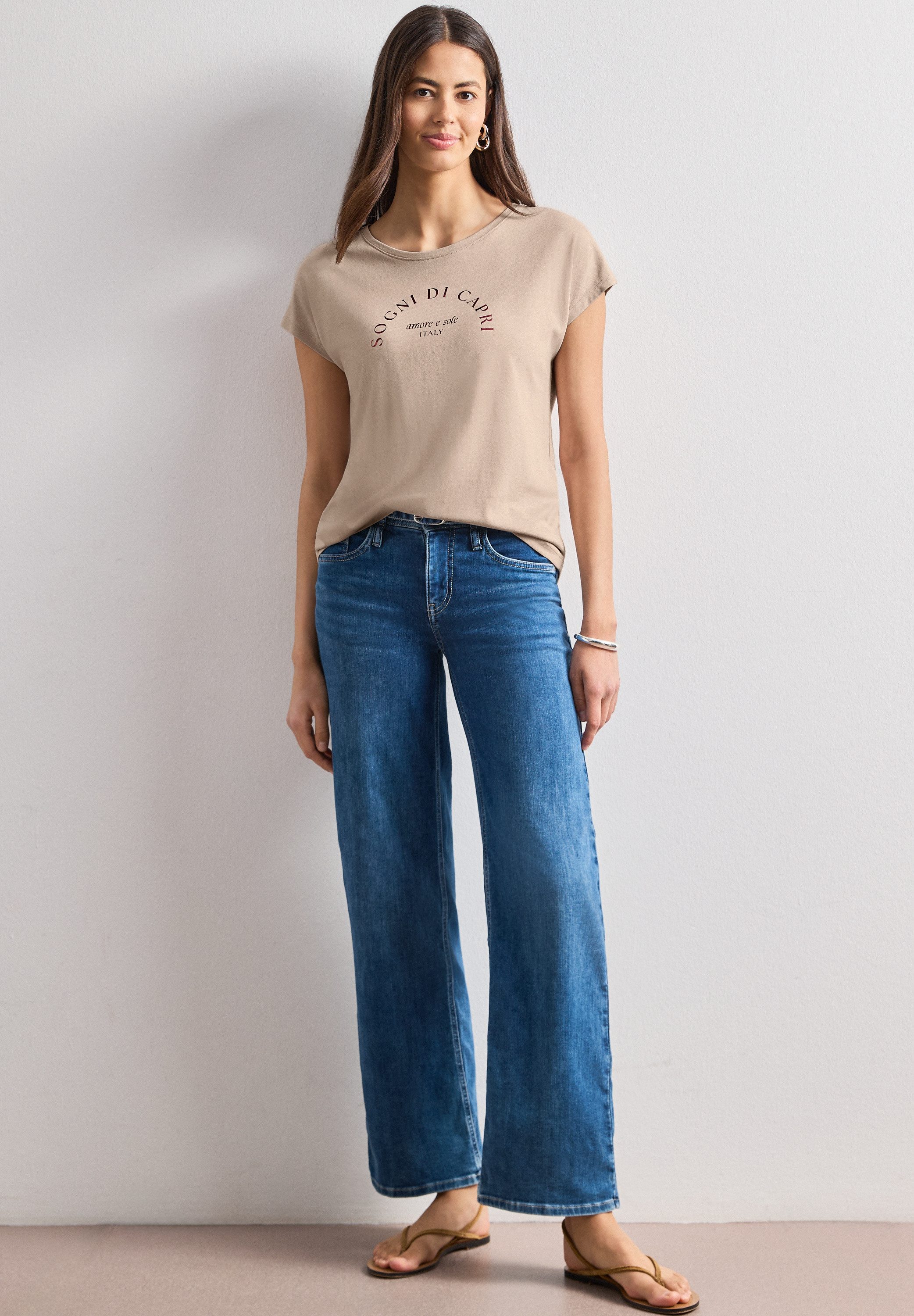 STREET ONE Shirttop Sommershirt mit Wording Artwork – Bild 4 von 5