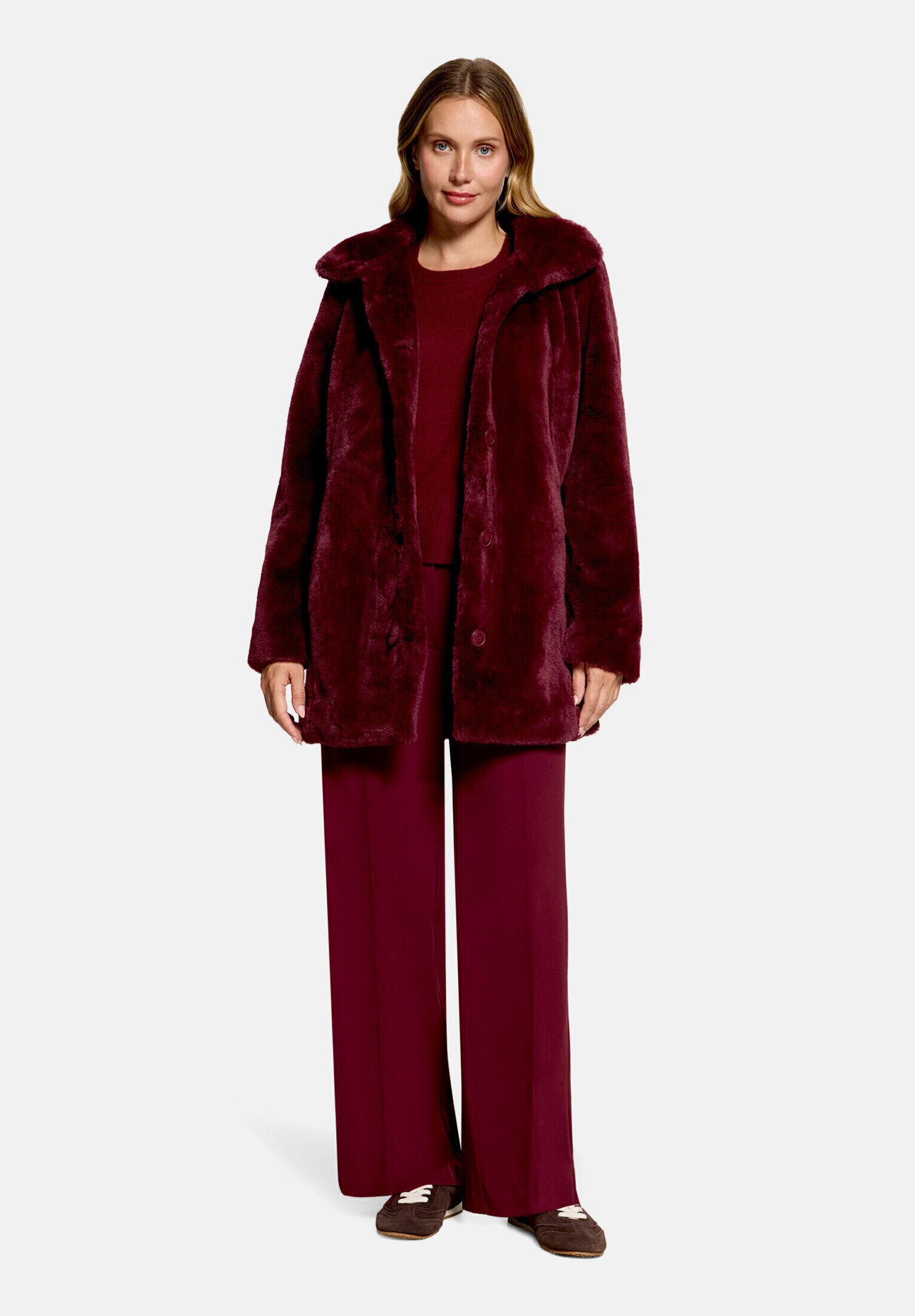 Betty&Co Outdoorjacke Damen mit Kunstfellkragen
