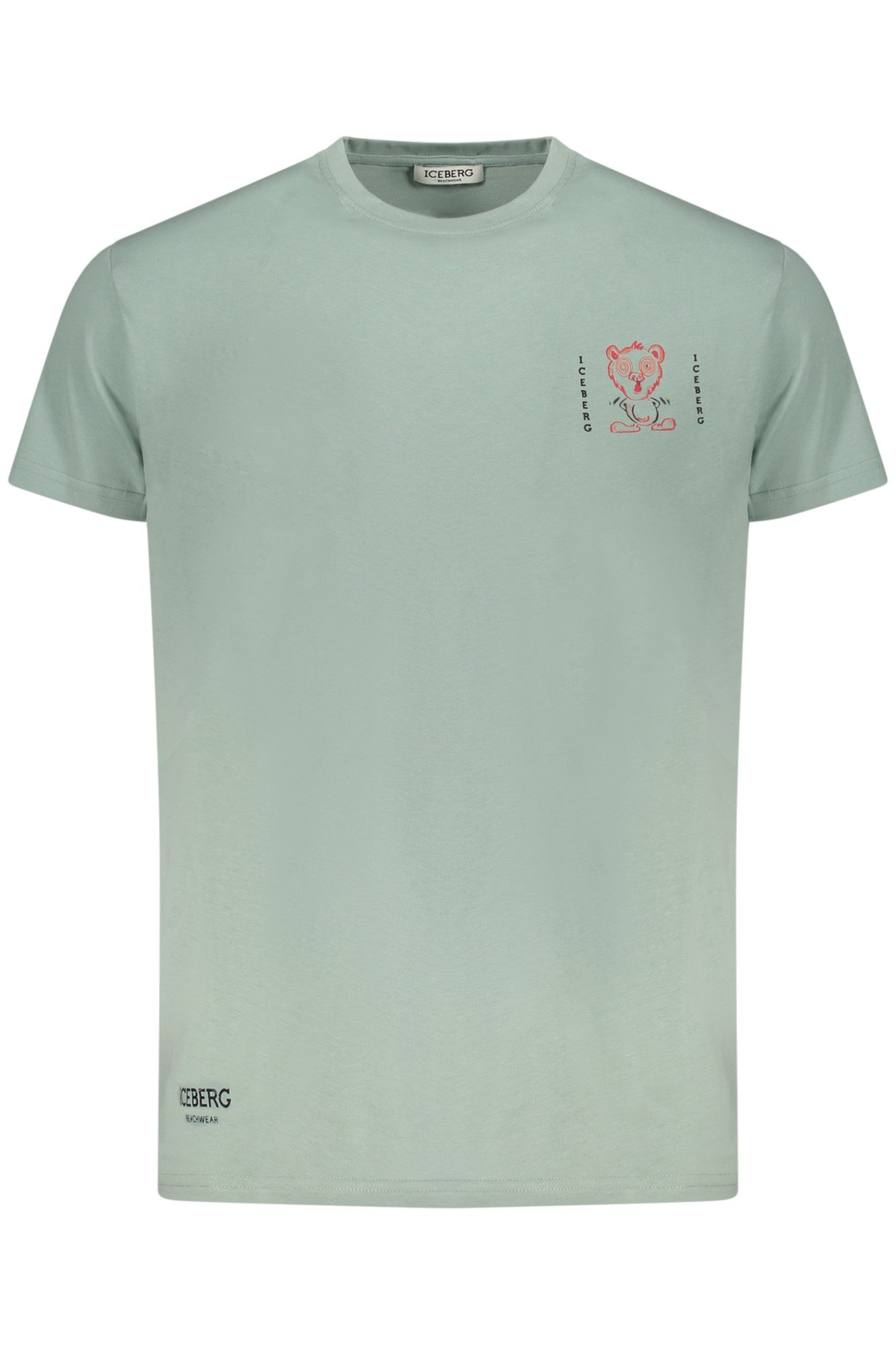 ICEBERG T-Shirt Grünes Herren-T-Shirt mit Rundhals und Print -