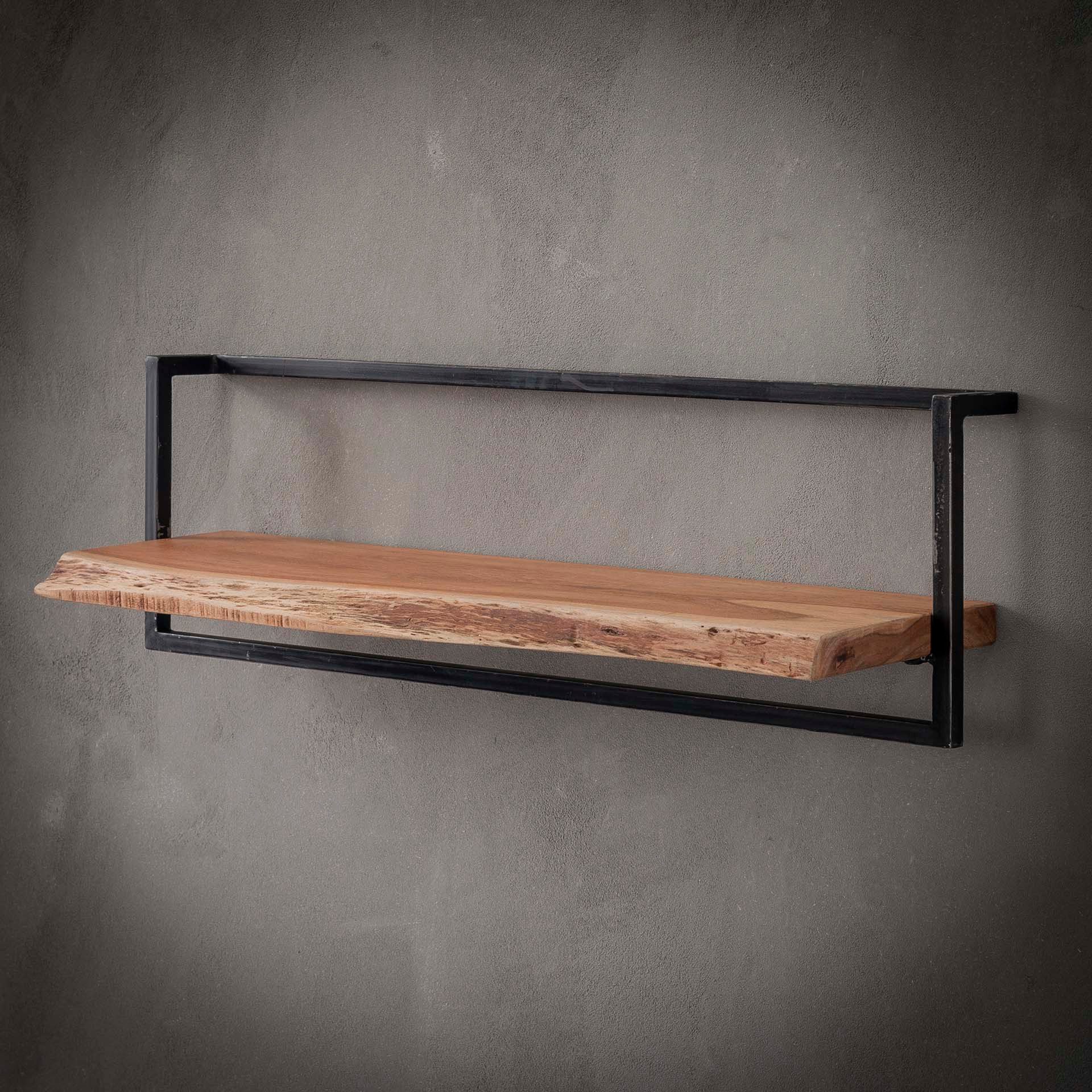 Vintagehaus Wandregal Wandregal Baumkante Edge Metall günstig online kaufen