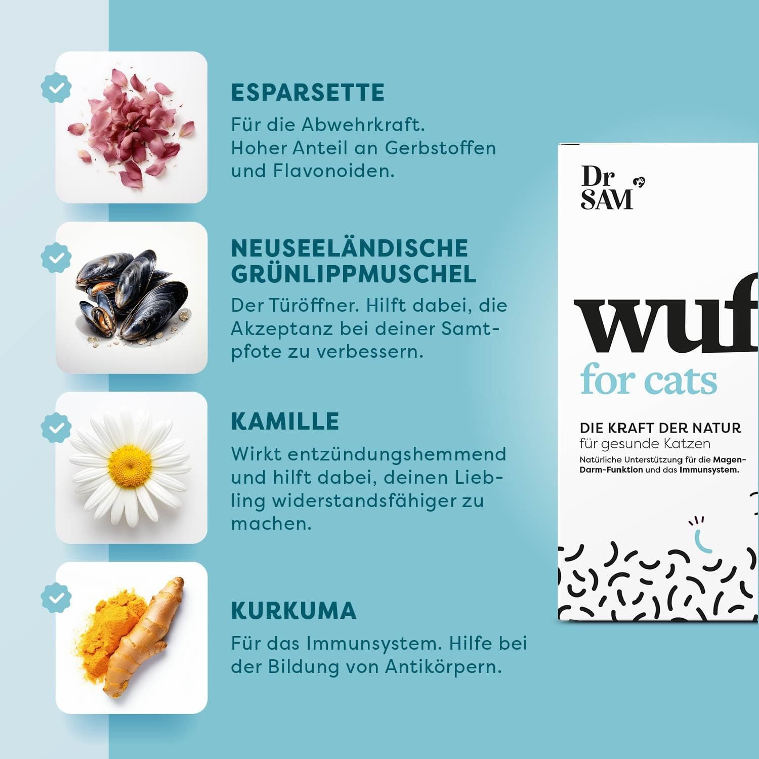 Dr. SAM wufit Cat 1 Tablette 1 Monat, für: Katzen