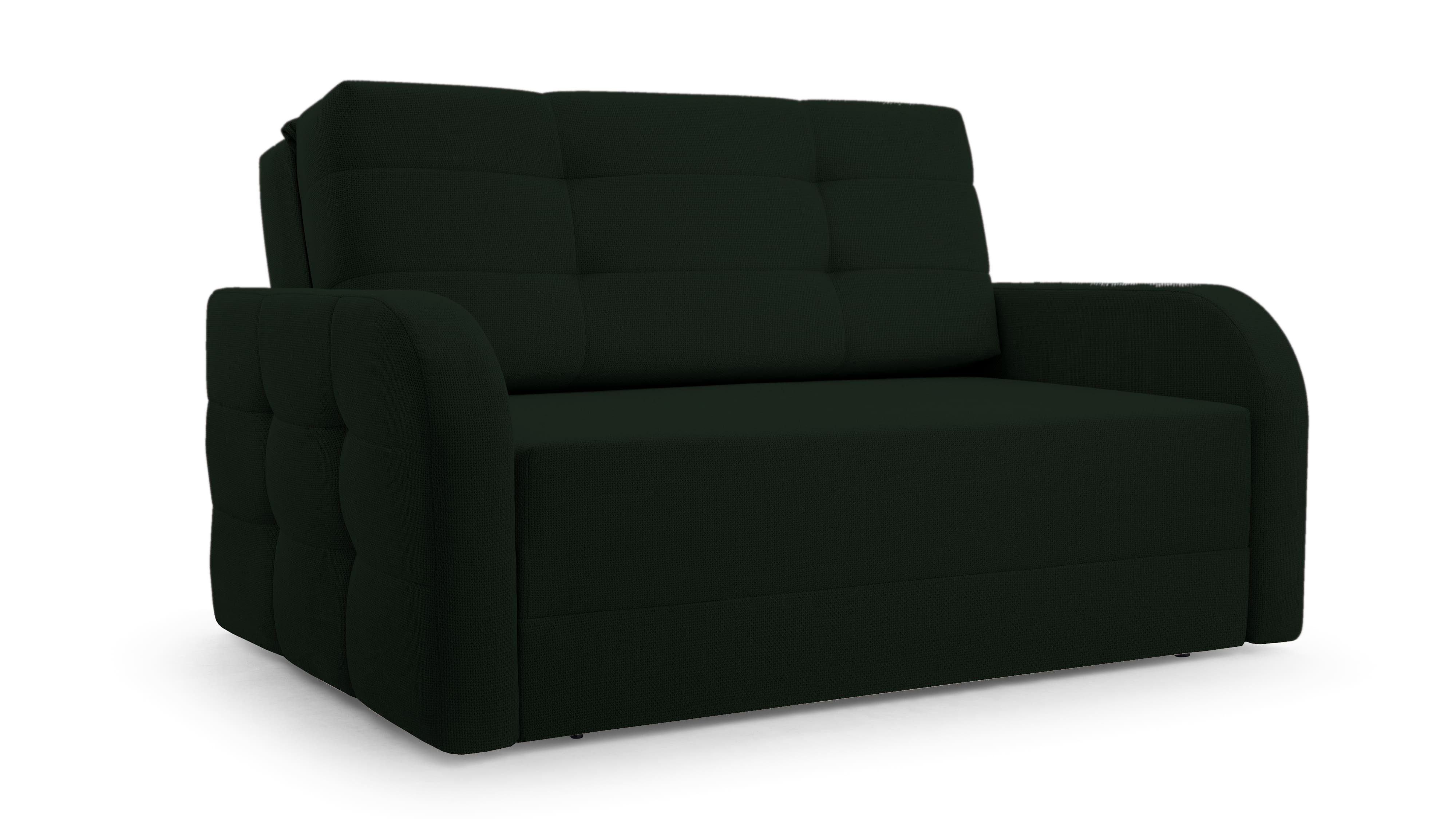 MOEBLO Kindersofa Porto 120, Schlafsessel Sofa Sessel, mit Schlaffunktion, mit Bettkasten Dunkelgrün - BRAGI 78