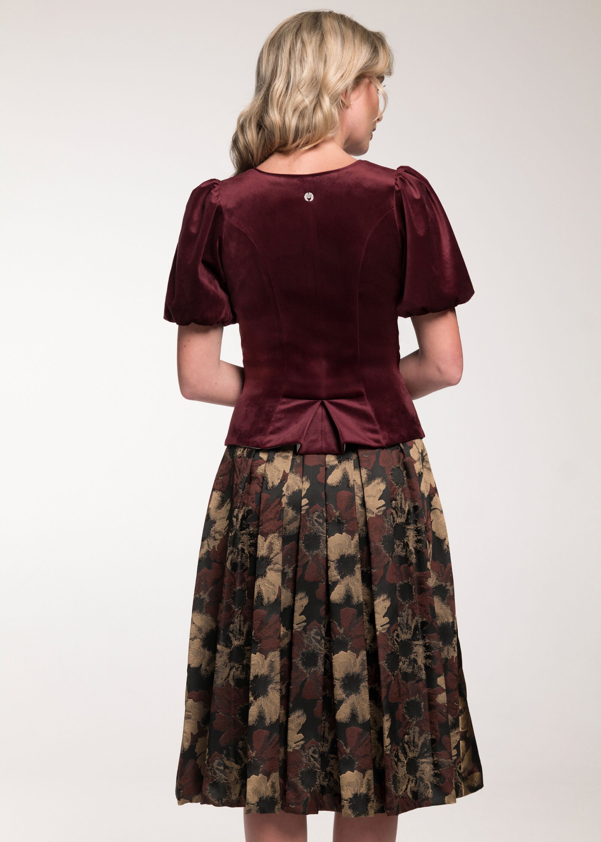 Spieth & Wensky Trachtenbluse Griffin weiches Samtmieder