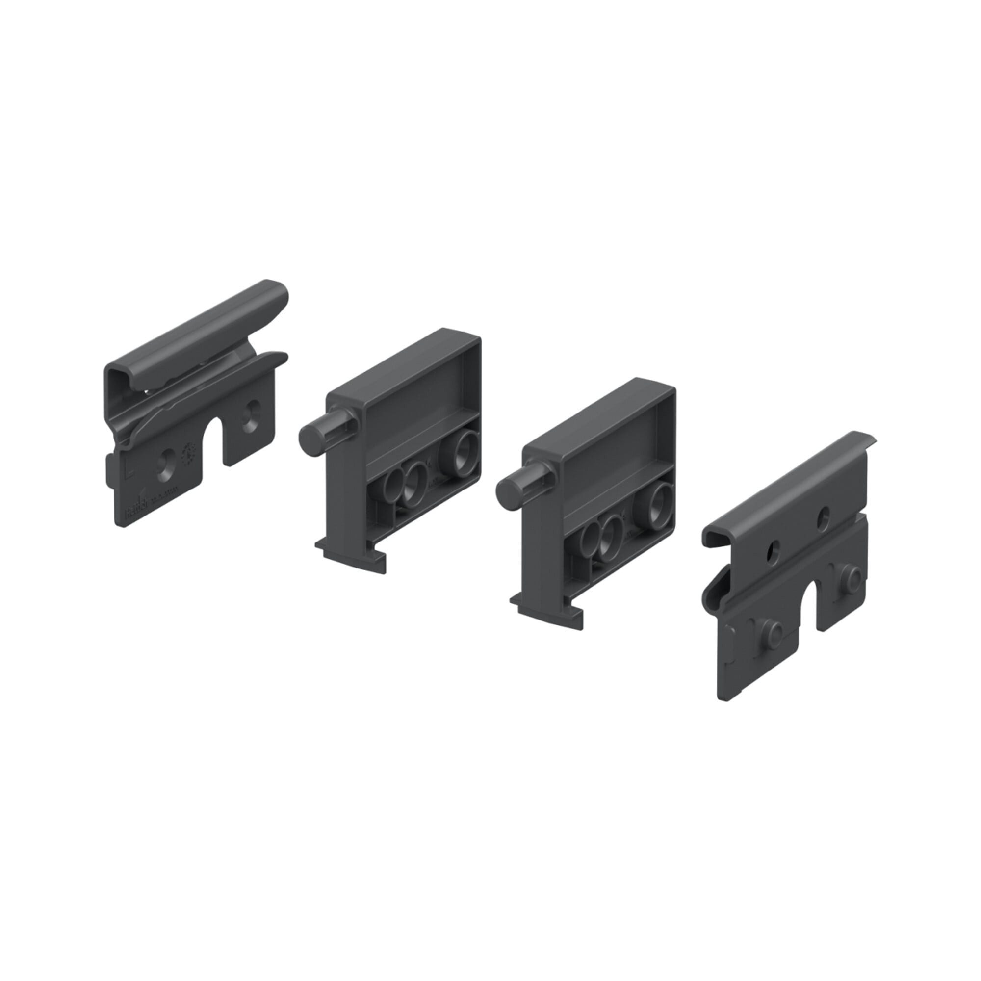 Hettich Schubkasten Hettich Tablarbodenarretierung, Set, anthrazit, links und rechts