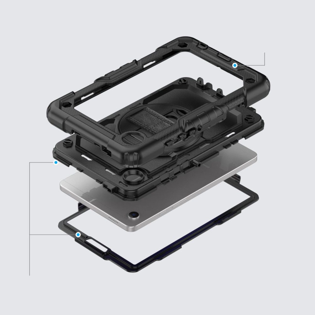 COFI 1453 Bumper - Solid360 Schutzhülle für Samsung Galaxy Tab A11 8,7 Zoll