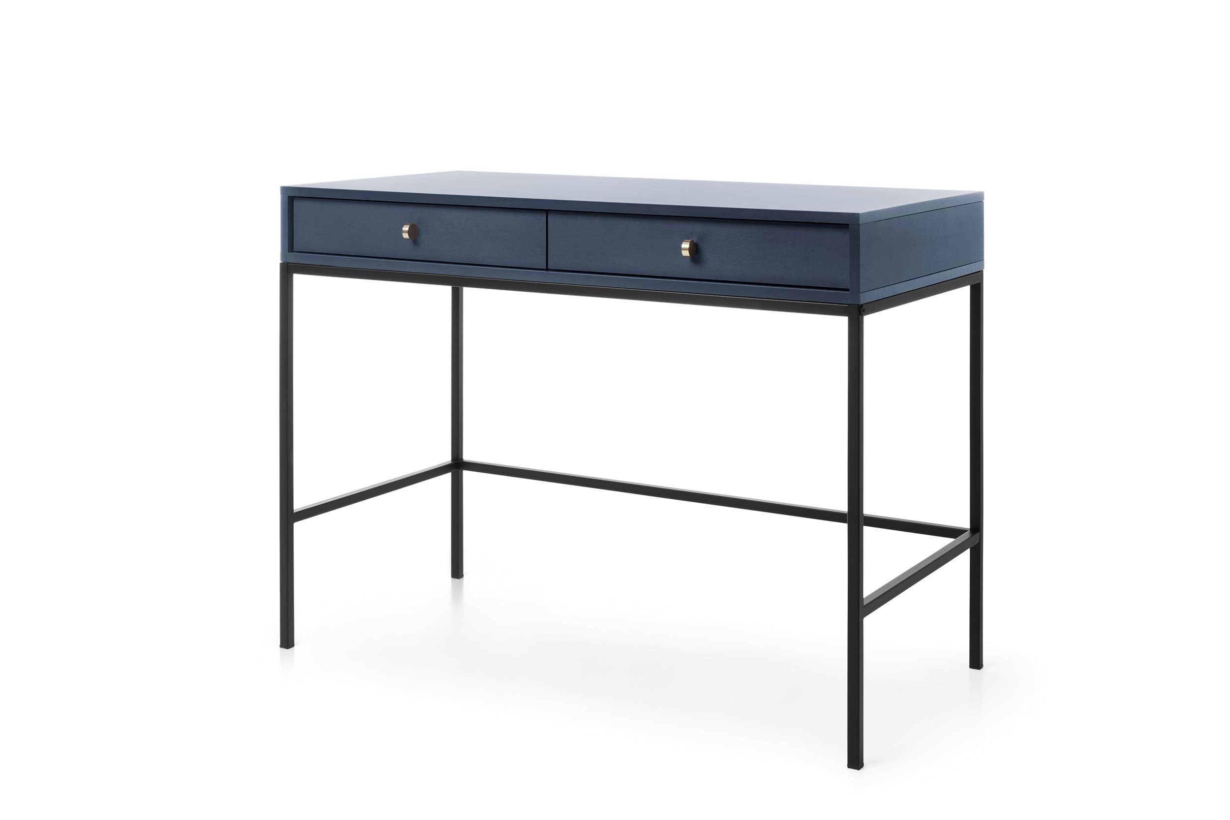 MOEBLO Konsolentisch Melody (Eingangskonsole mit Schubladen Sideboard Beistelltisch Flurtisch - Goldene Griffe, Frisiertisch, Schminktisch, Kosmetiktisch), (BxTxH): 104x50x78 cm