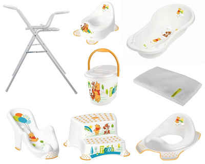 keeeper Babybadewanne Disney Winnie Pooh Badewanne + Ständer und mehr, (8er Set)