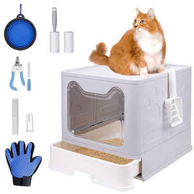 KEAYOO Katzentoilette katzentoilette, Katzentoilette Faltbare 41 x 51 x 38cm