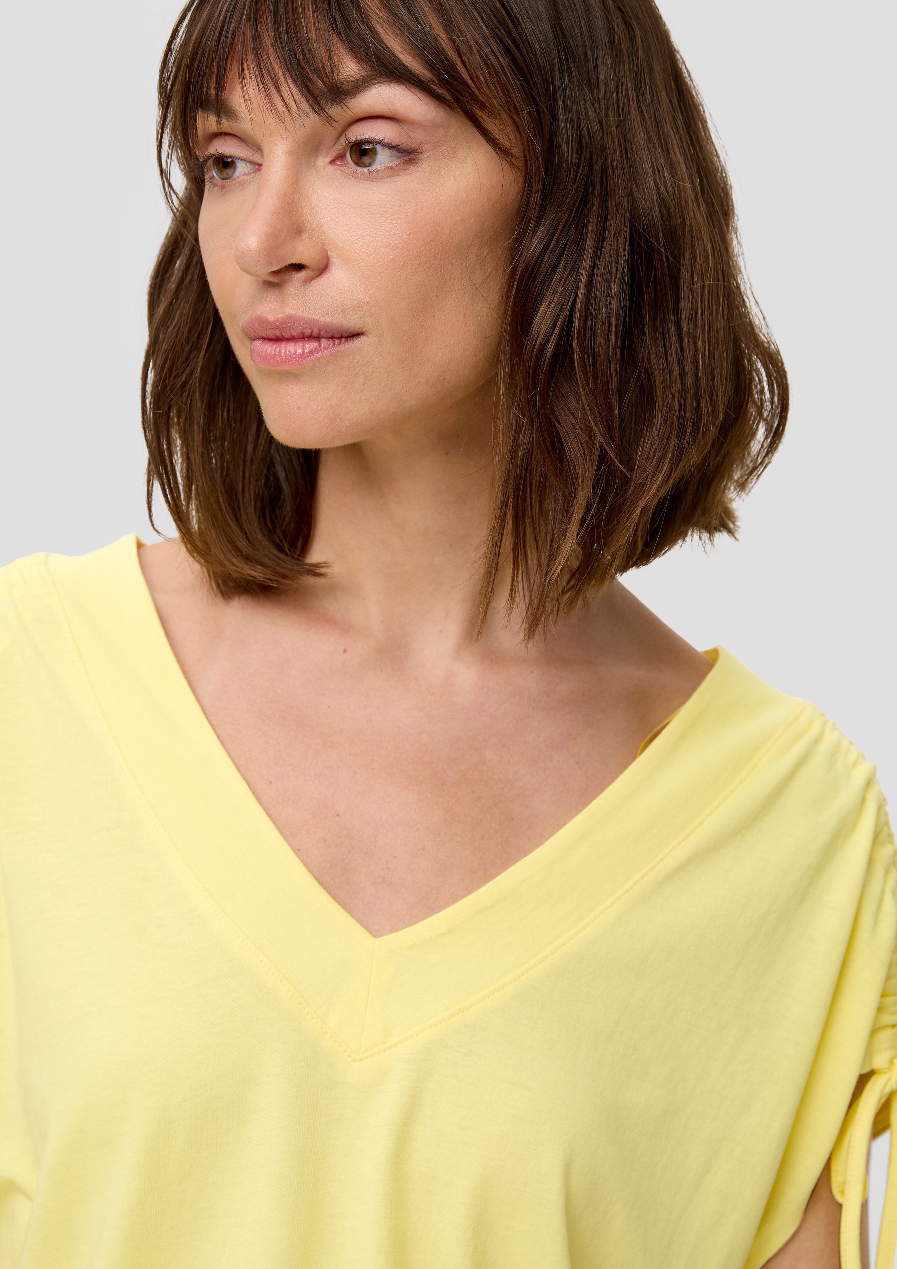 s.Oliver Kurzarmshirt Ärmelloses Shirt mit Bindedetails günstig online kaufen