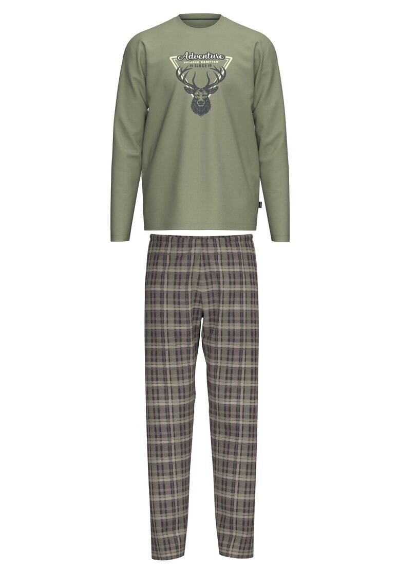 Trigema Schlafanzug TRIGEMA Pyjama mit Hischmuster (1 tlg) – Bild 2 von 3