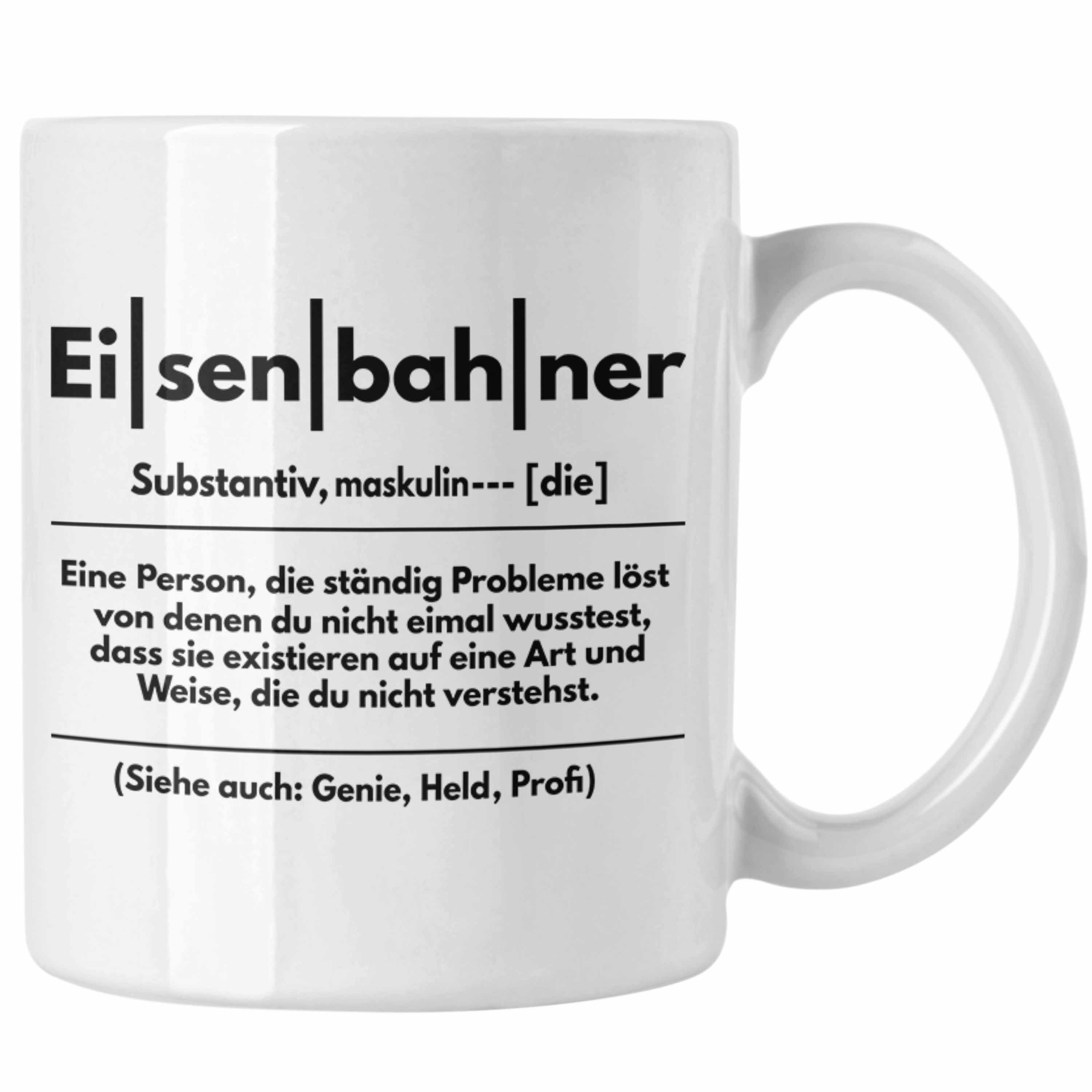 Mönner Spruch Eisenbahner Geschenk Modelleisenbahn Geschenkdidee Weiss Geschenk Trendation Tasse Dampflok Tasse Trendation -
