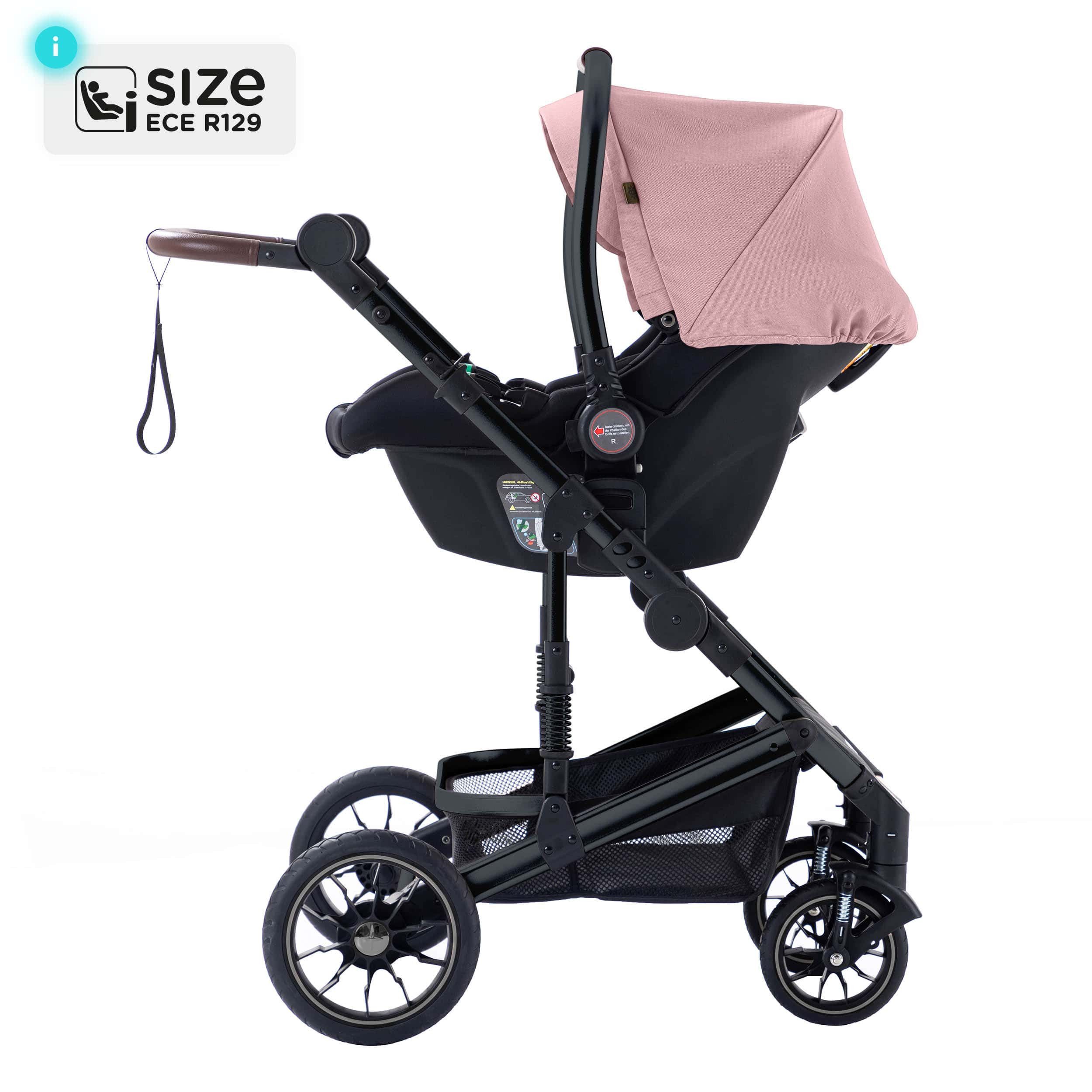 Daliya® Babyschale NEOMOVE i-Size Auto-Kindersitz für Babys – für NEOMOVE Kinderwagen, ab: ab Geburt, bis: 1,5 Jahre, ab: 40 cm, bis: 87 cm, i-Size Kindersitz für Baby, inklusive Lendenkissen