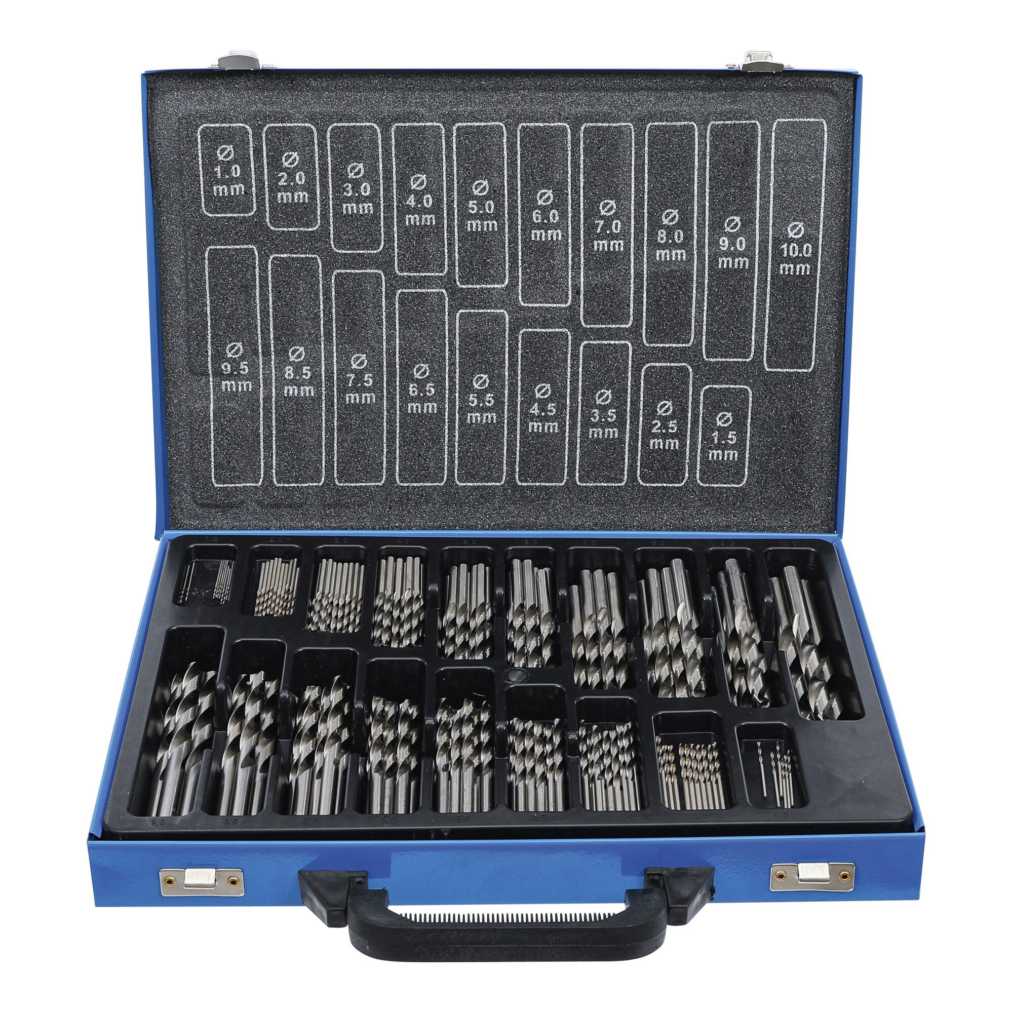 BGS technic Metallbohrer BGS Spiralbohrer-Satz HSS 1 - 10 mm, 170-tlg.