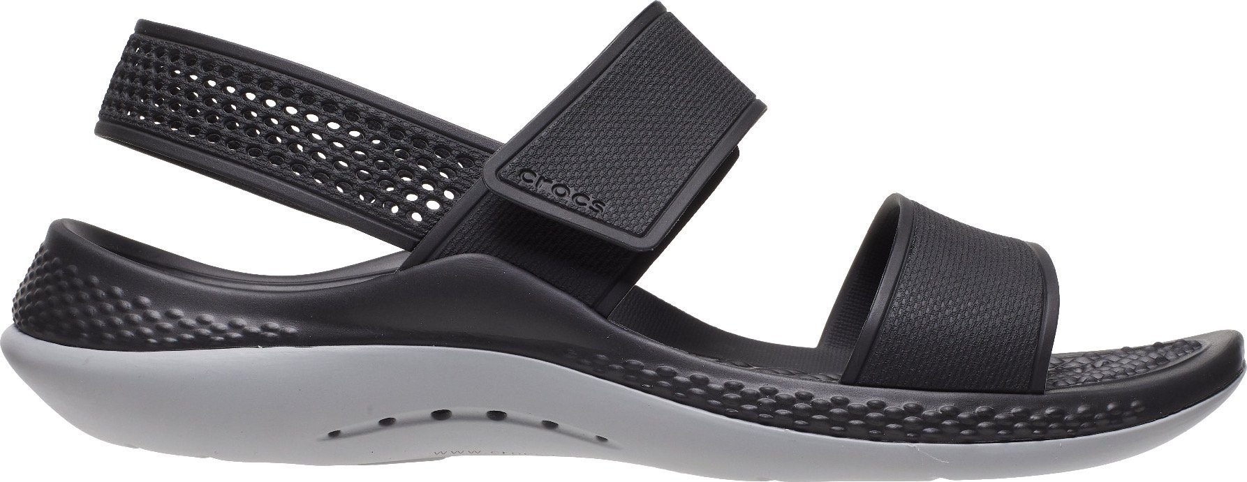 Laufsohle Sandal Crocs 360 flexibler schwarz-grau Sandale mit LiteRide