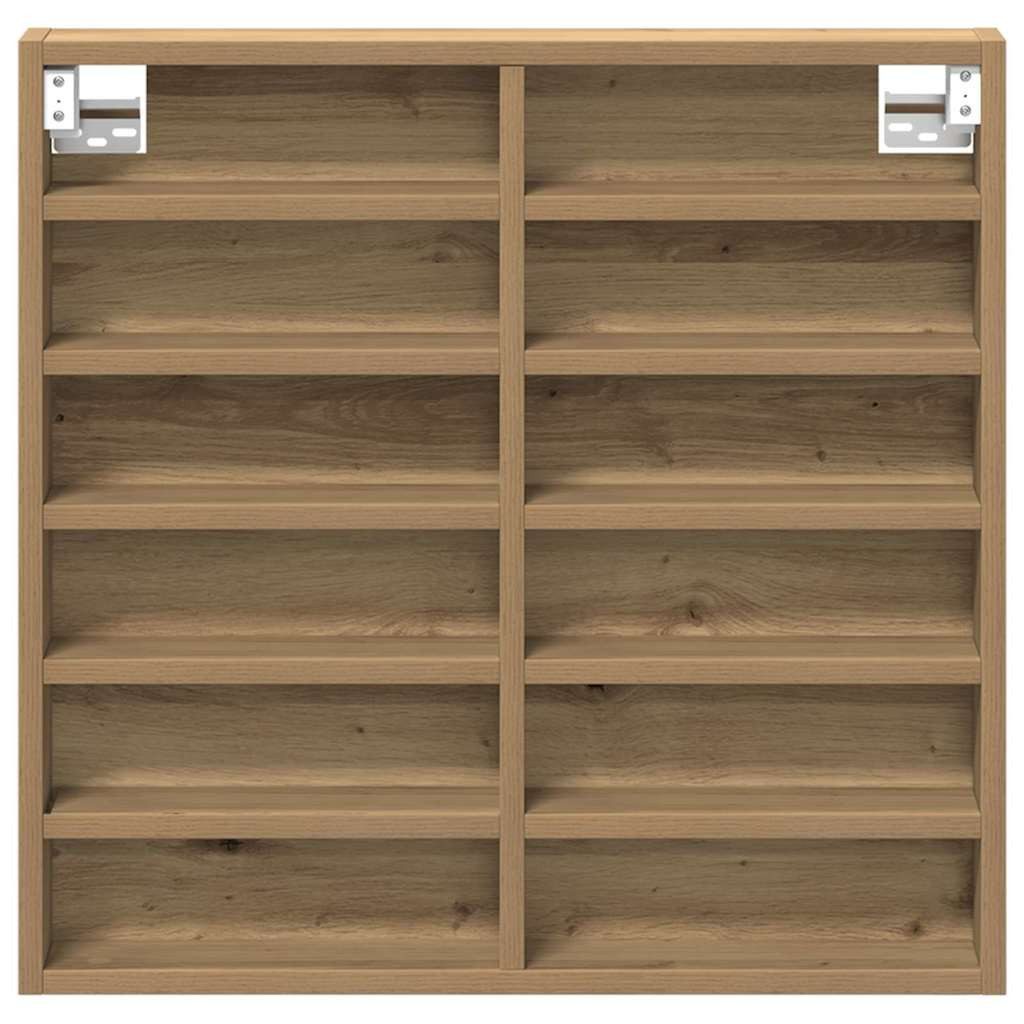 vidaXL Regal Vitrine Wandhalterung Artisan-Eiche 60 x 8,5 x 58 cm, 1-tlg. – Bild 5 von 5