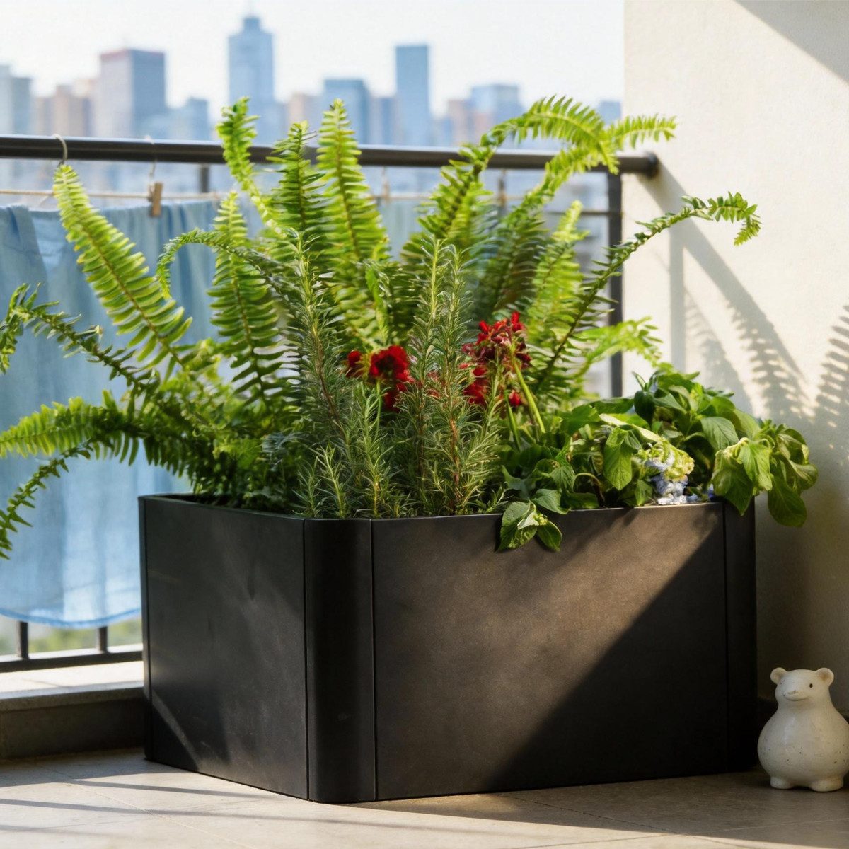 GarveeMore Anzuchttopf Hochbeet mit Boden, 2cm Doppelwand, Gartenbeet für Gemüse & Blumen