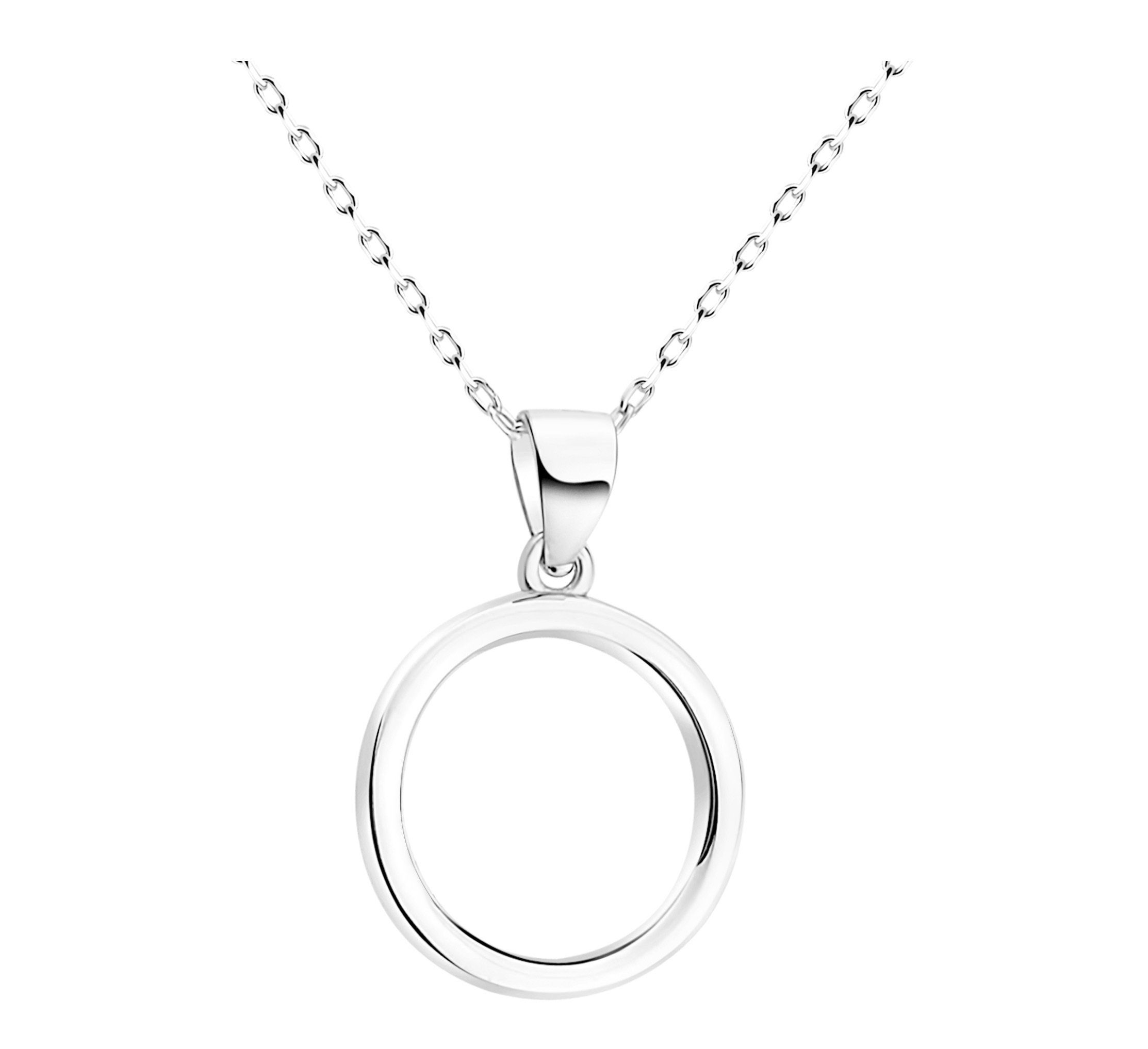 Silber Anhänger Kreis, Damen Schmuck Sofia mit Milani 925 Kette