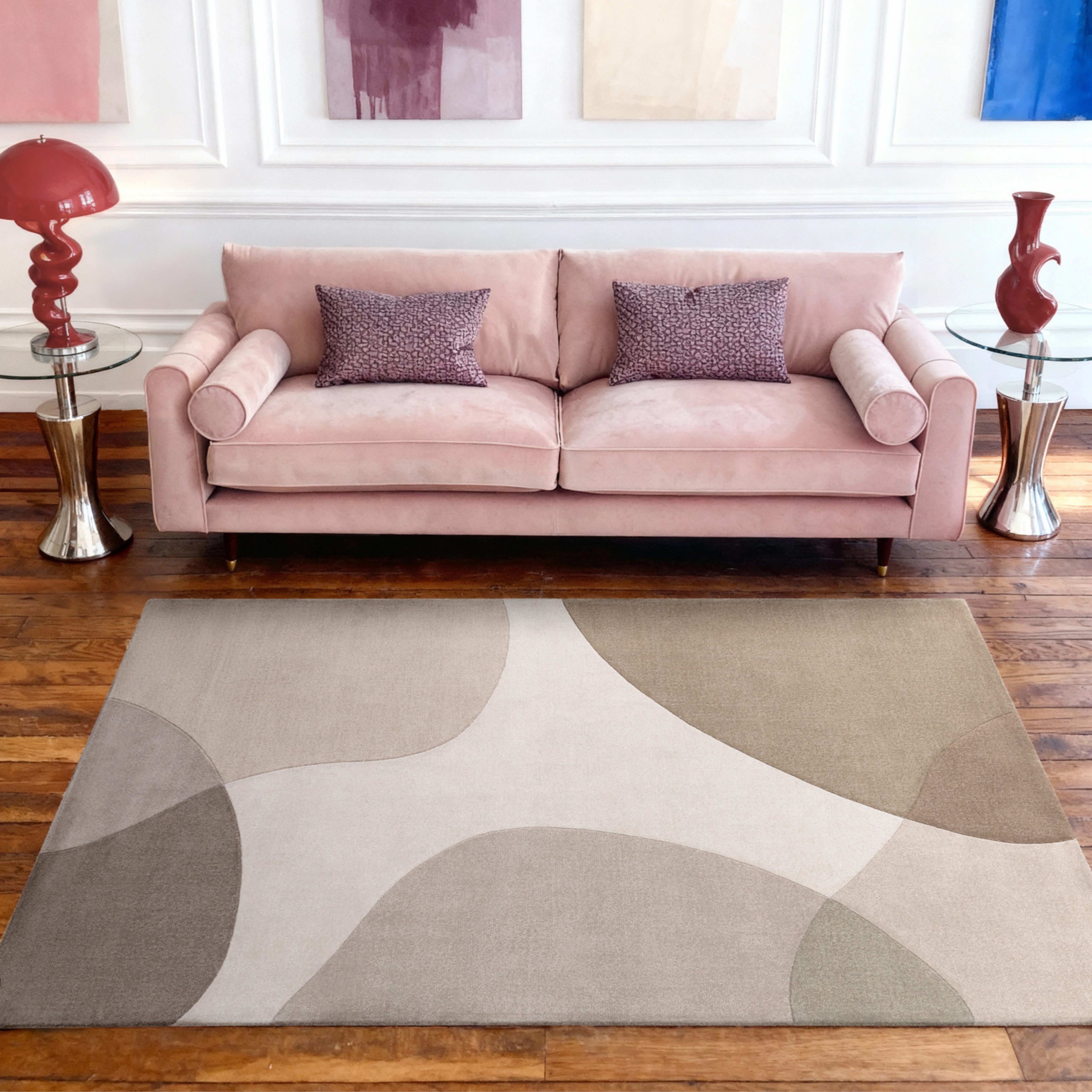 Ted Baker Wollteppich Clarissa, auch in rund, Höhe: 11 mm, Wolle, Abstrakt, Natur, Wohnzimmer, Schlafzimmer, Modern, Geometrisch
