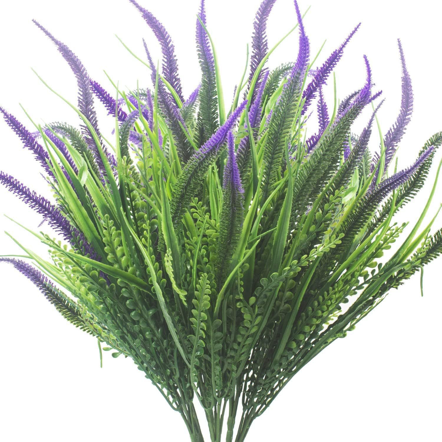 Kunstpflanze Kunstblumen Außenbereich Künstliches Gras UV-beständig Grünpflanzen, Agger, für Garten, Veranda, Fensterbox Dekoration, künstliche